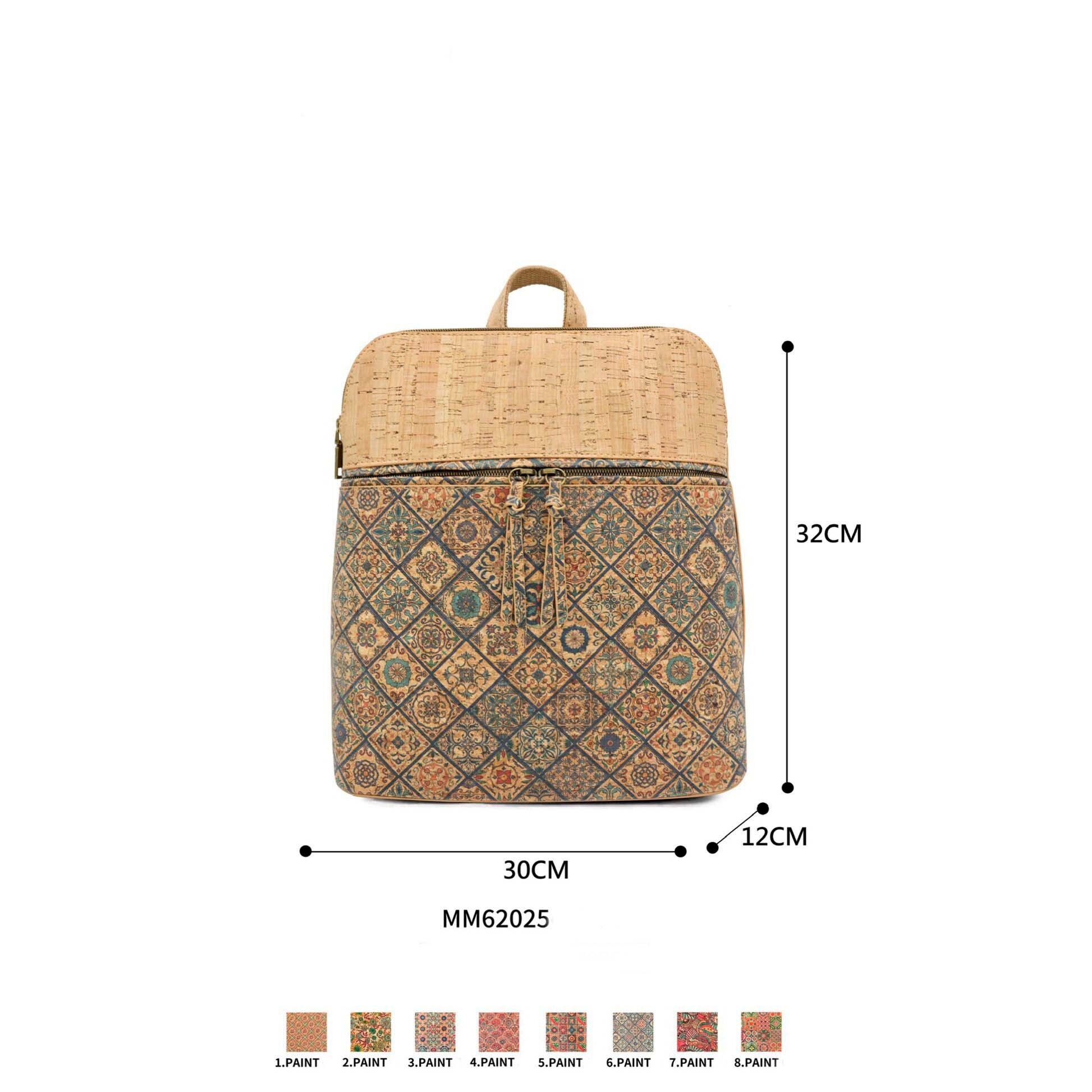 Zaino in sughero ecologico con tasca frontale B2B