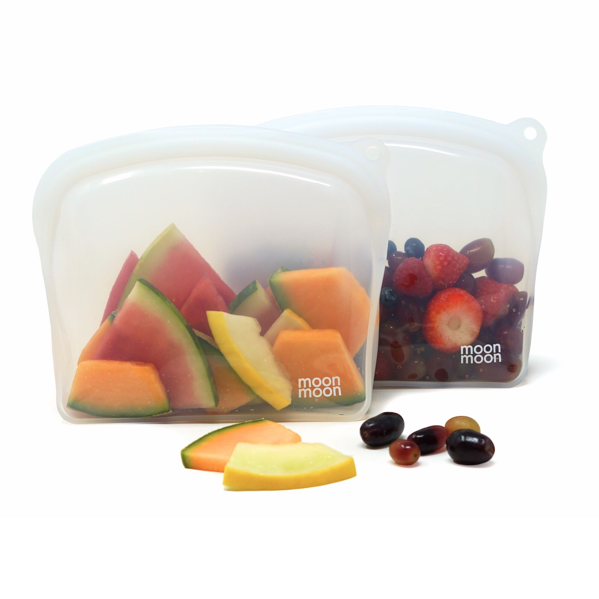 Wiederverwendbare Silikon-Lebensmittelbeutel - Curve 1200 ml (2er-Pack)