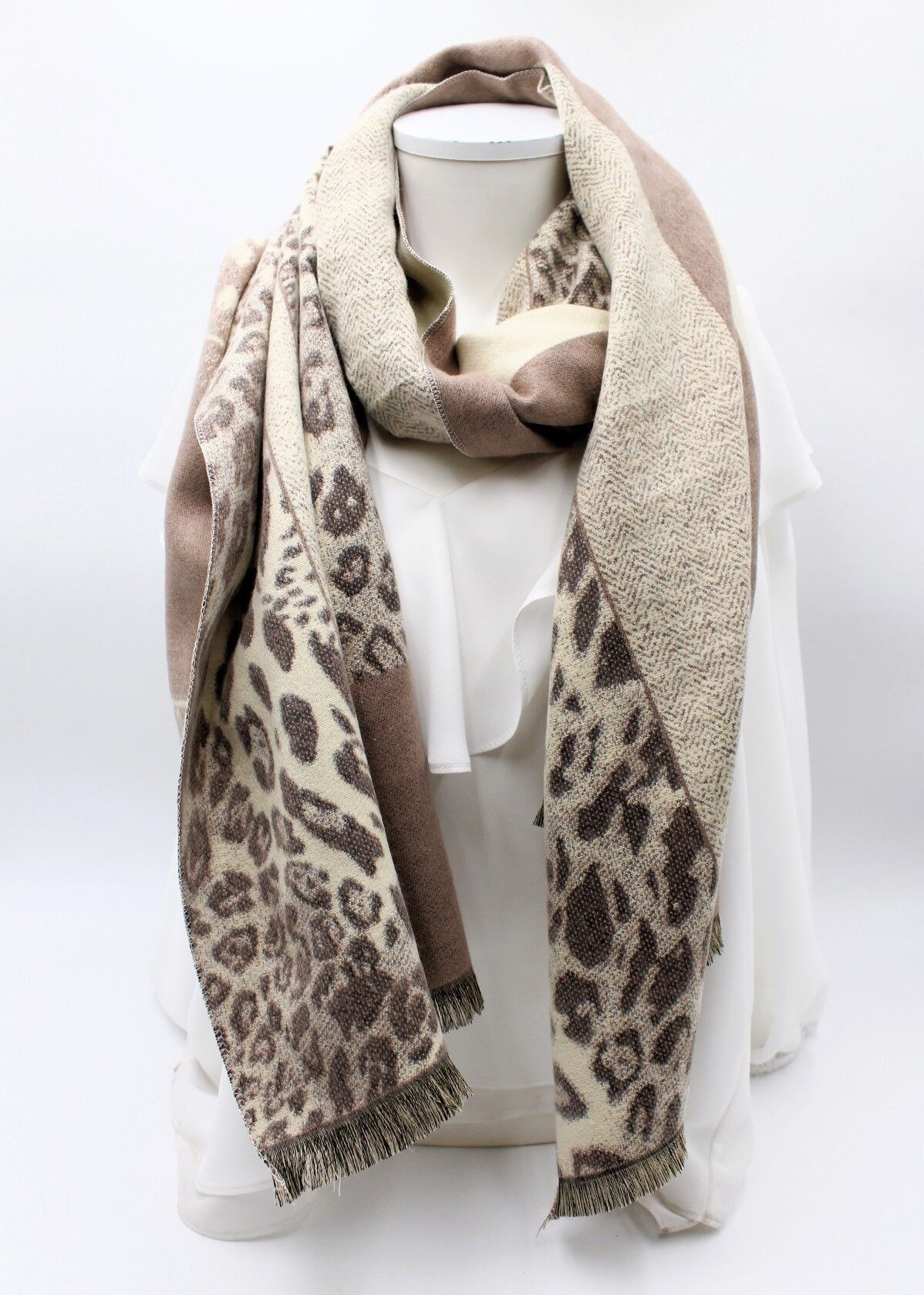 Echarpe chaude divers motifs léopard