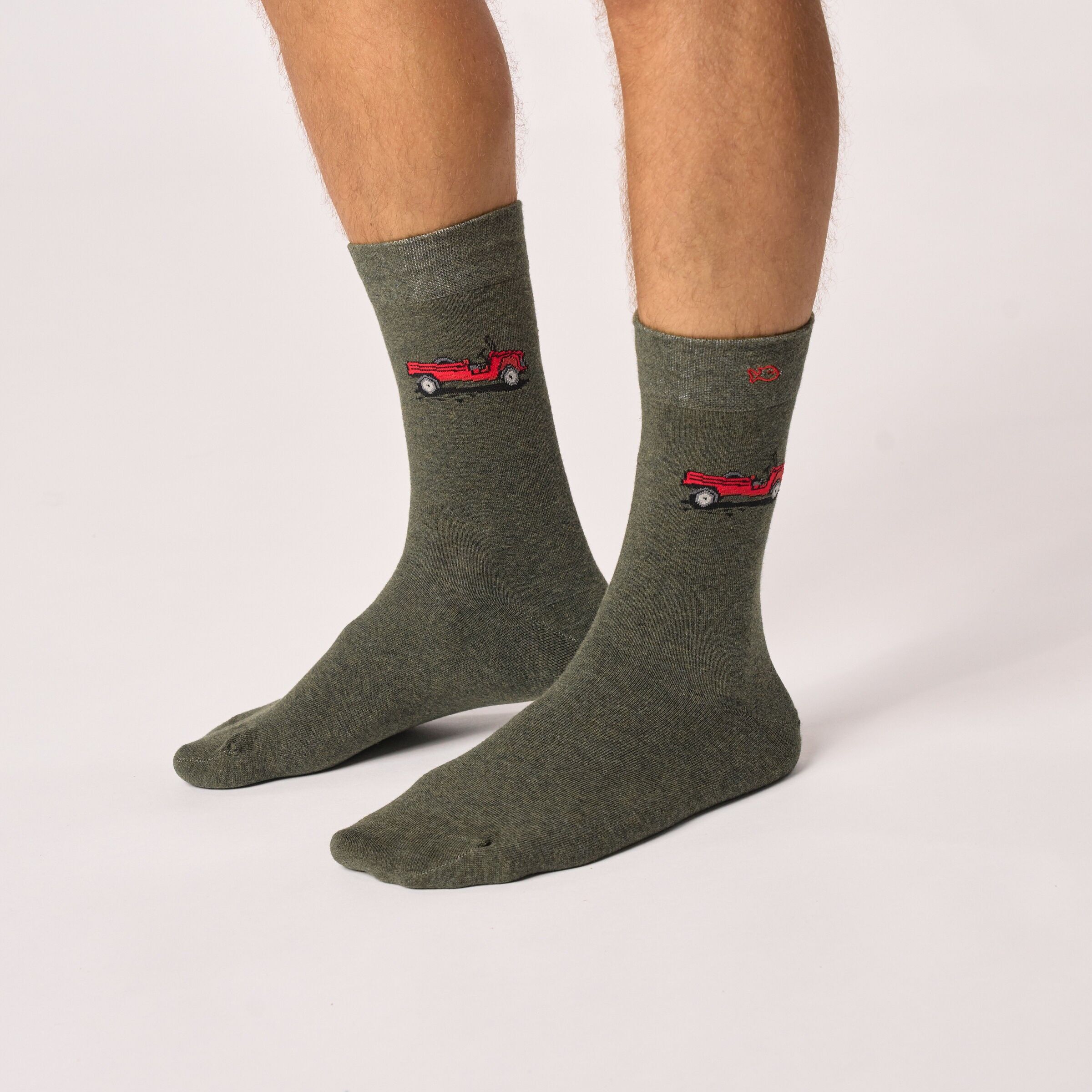 Patterned combed cotton socks - Mehari