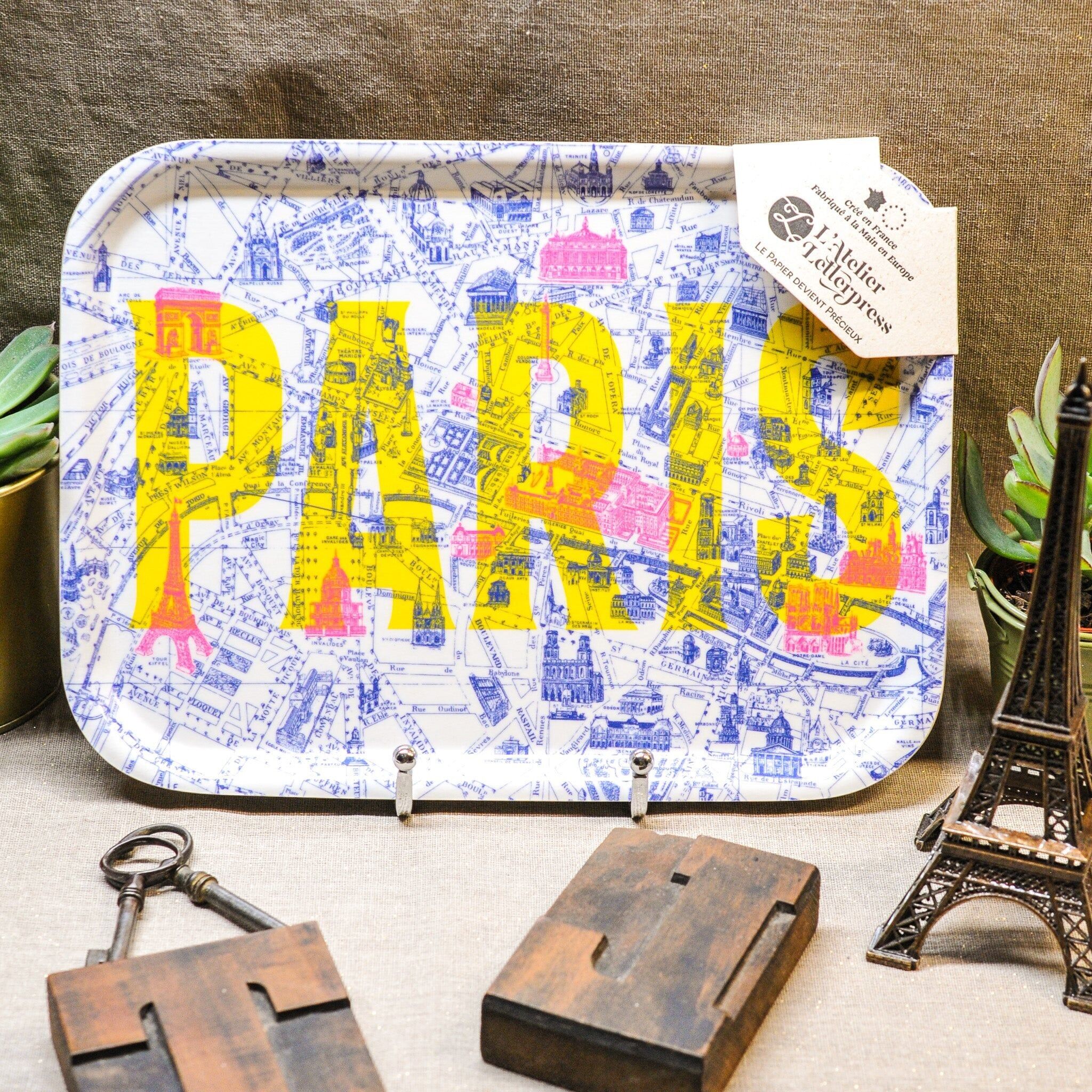 Mittelgroßes rechteckiges Plateau Karte von Paris