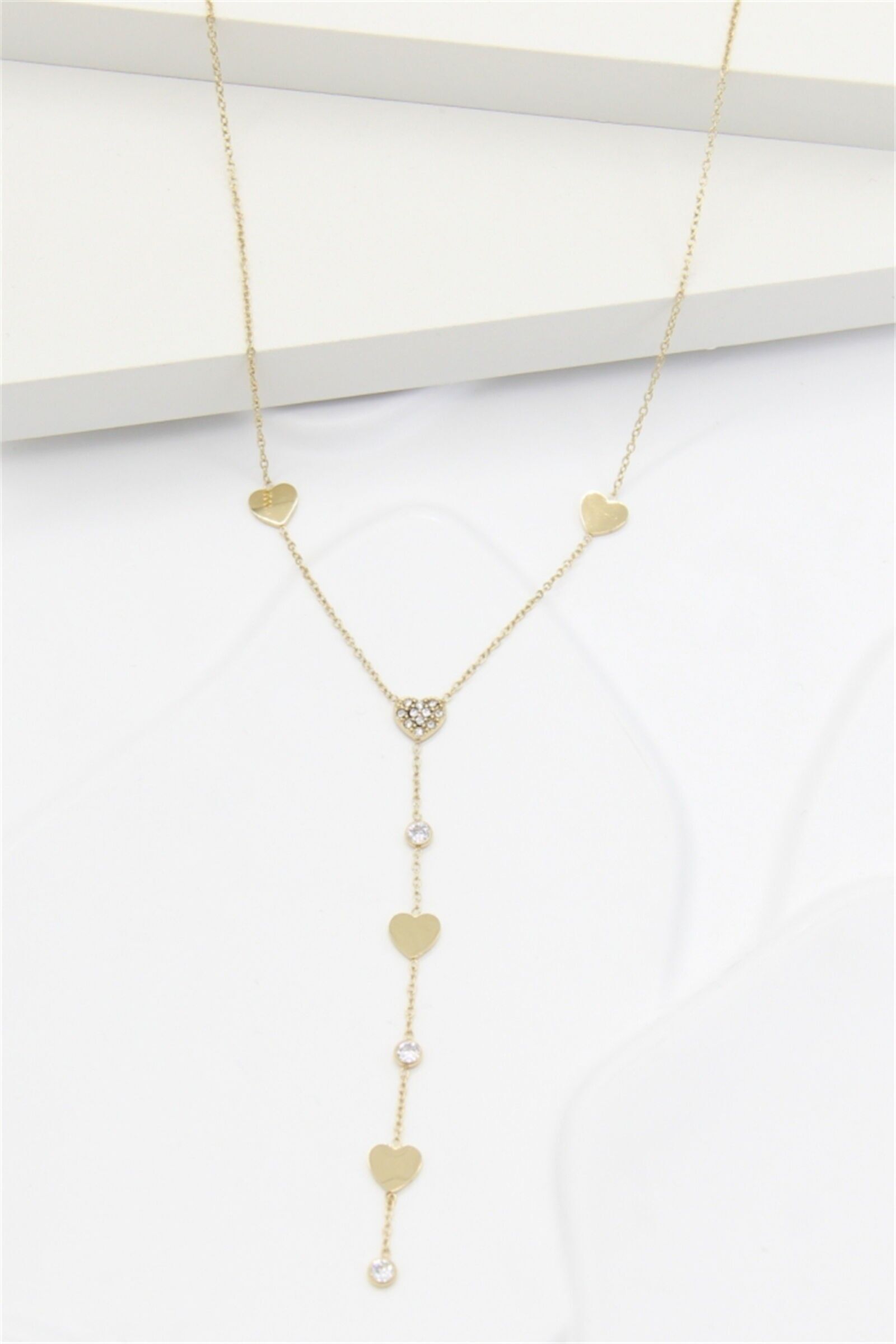 Herzanhänger-Halskette – VERGOLDETER EDELSTAHL