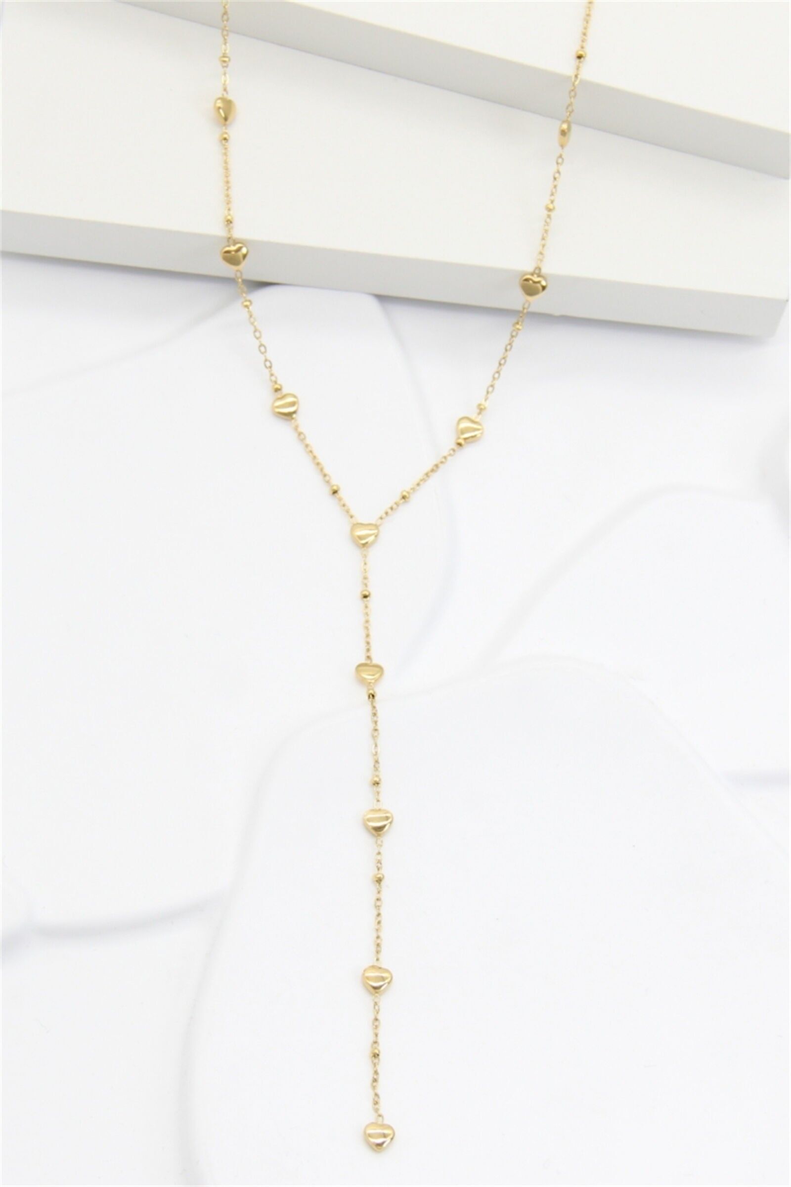 Goldene Herz-Y-Halskette – Minimalistische Eleganz aus Edelstahl