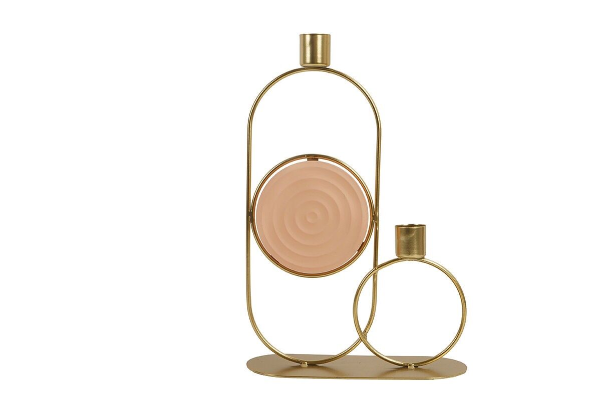 PORTACANDELE IN METALLO/ORO