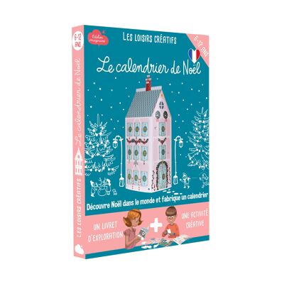 Calendario de Adviento para hacer cajas + 1 libro - kit de bricolaje/actividad infantil en francés