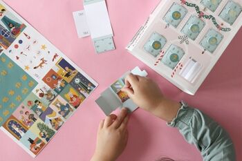 Coffret fabrication calendrier de l'Avent +1 livre - Kit bricolage/activité enfant en français 3