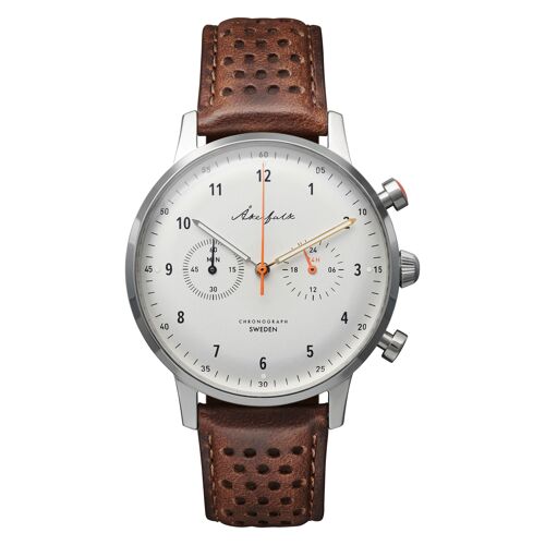 Chronograph | 12h/24h watch - Brown Horween leather