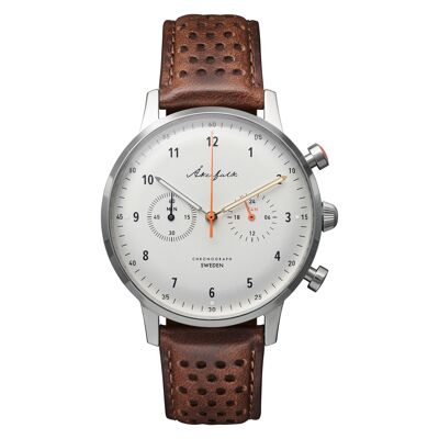 Chronograph | 12h/24h watch - Brown Horween leather