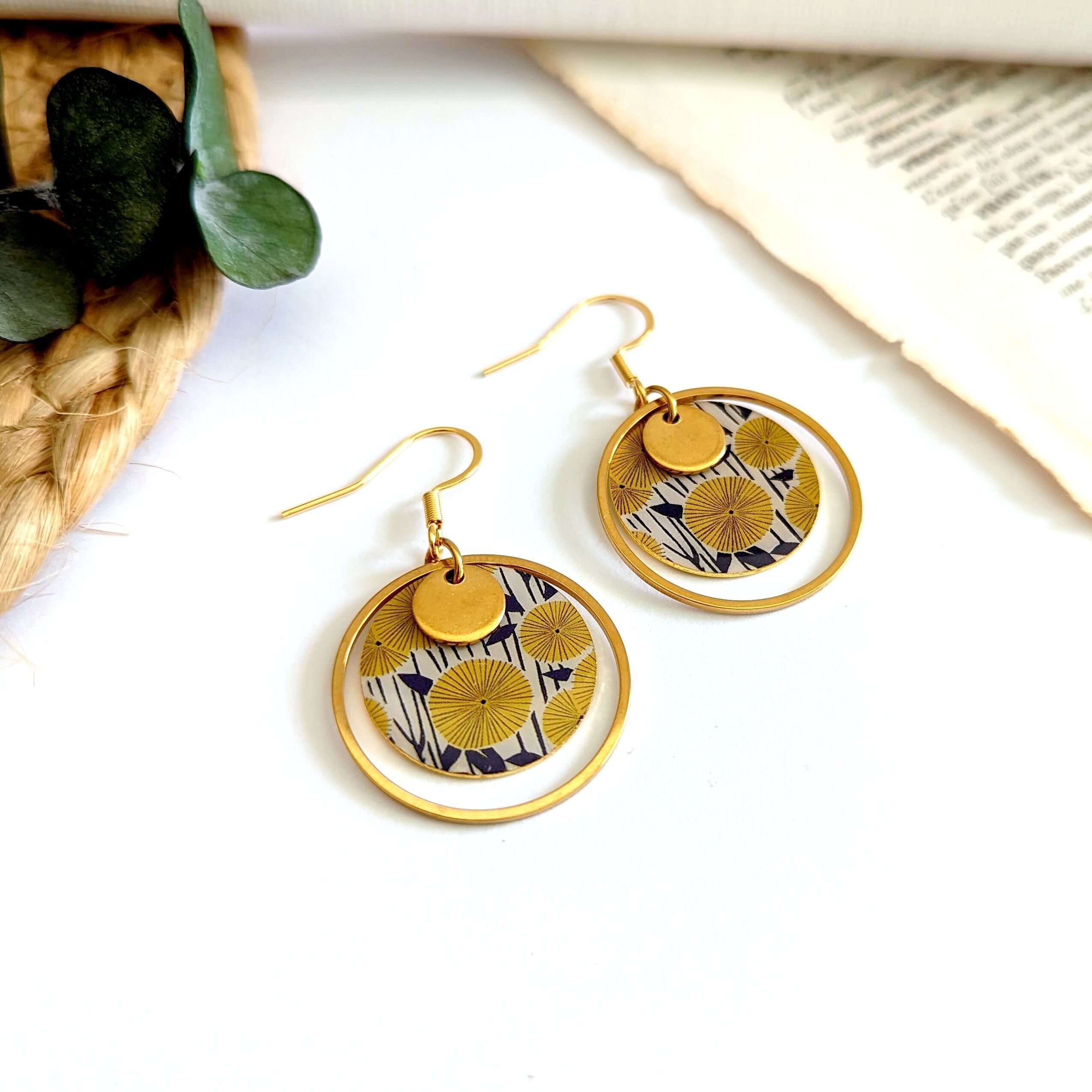 NAYA Dandelion Earrings for Women - Hypoallergenic Hooks