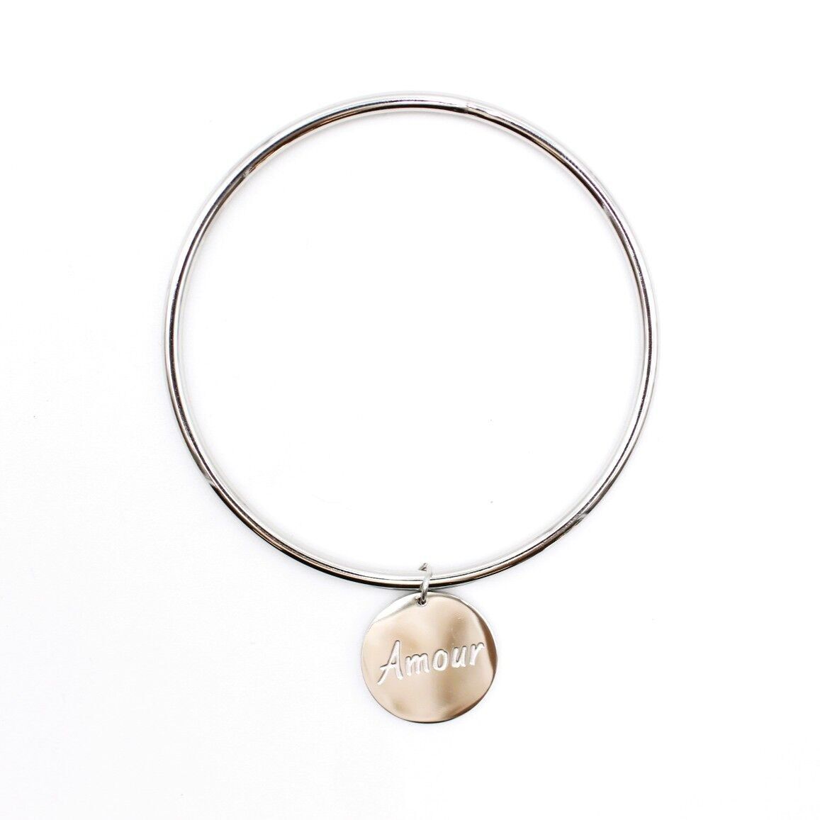 Jonc acier message amour