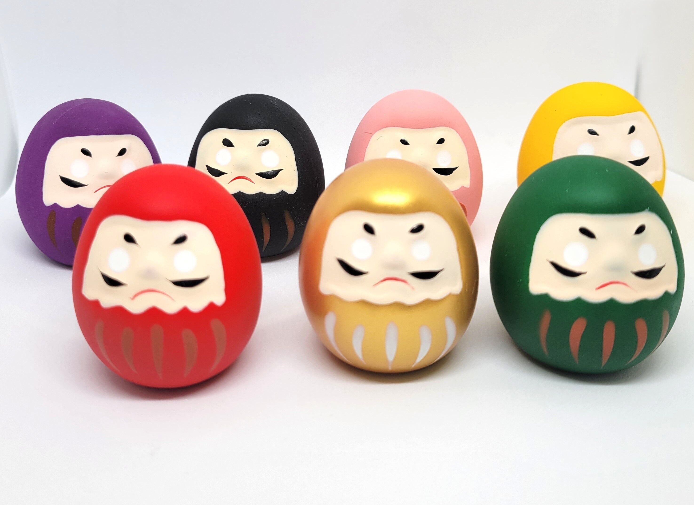 Mini-Daruma-Feng-Shui-Figur, 6 Farben