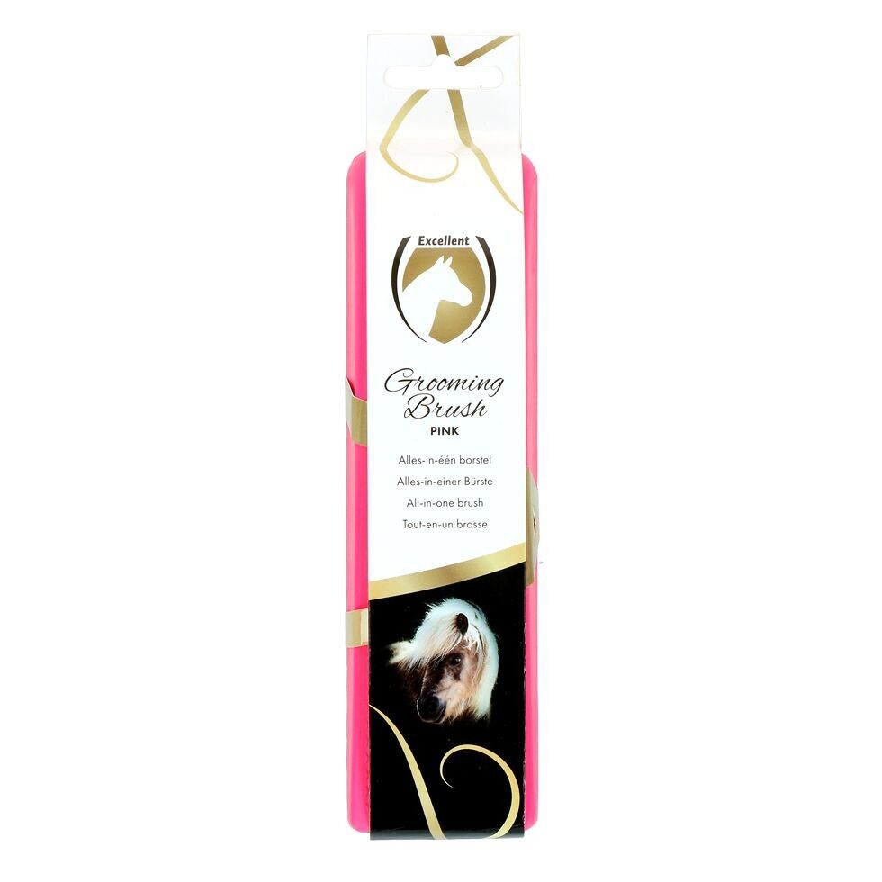 Brosse de toilettage pour chevaux Excellent Horse Grooming Brush M Rose