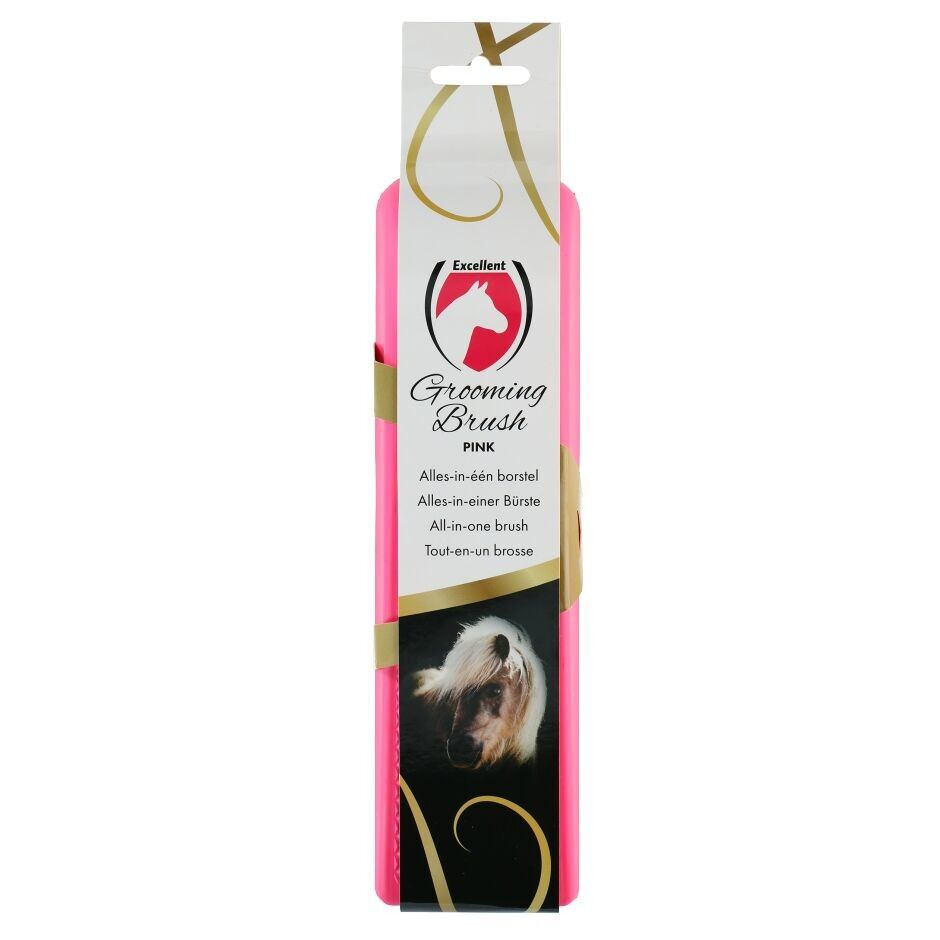 Brosse de toilettage pour chevaux Excellent Horse Grooming Brush L Rose