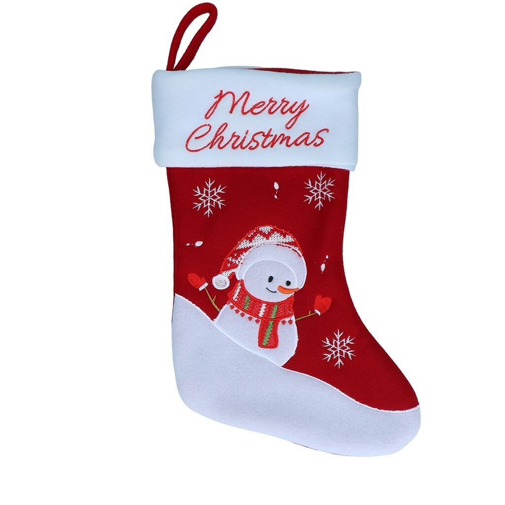 Chaussettes de Noël, bas de Noël, bonhomme de neige