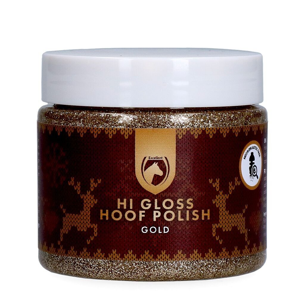 Excellent Horse Christmas Hi Gloss Hoof Polish Gold 150 ml