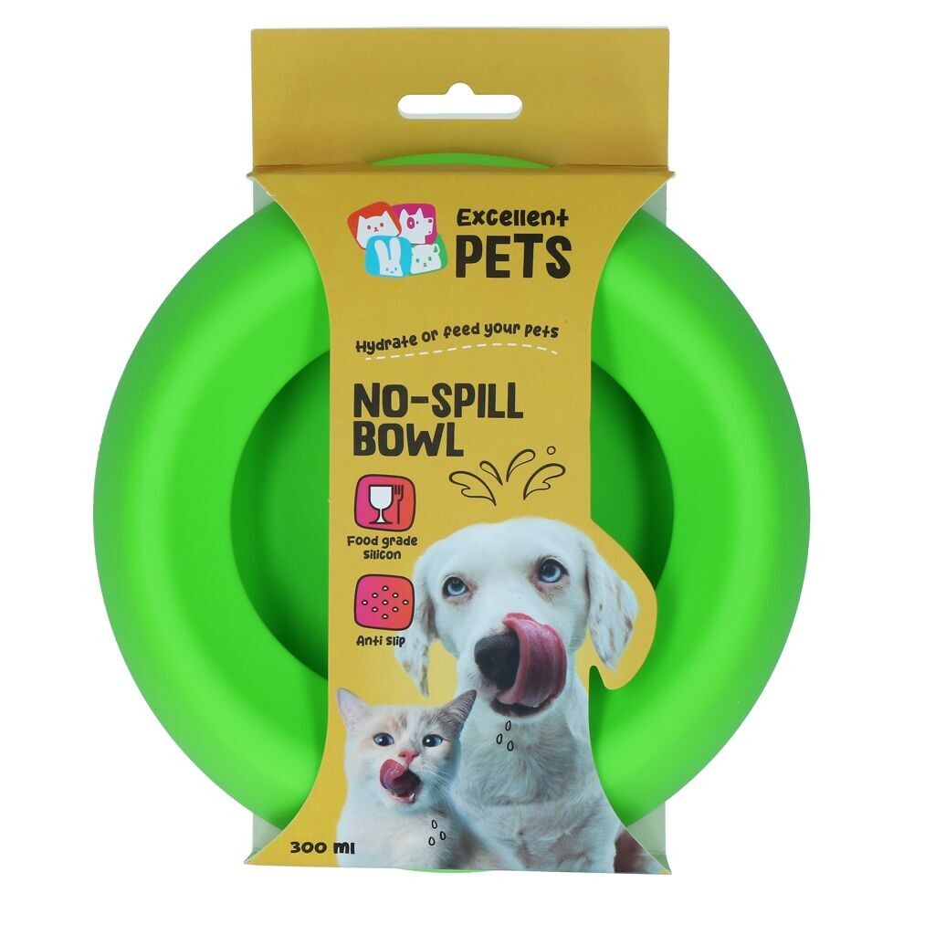 Excellent Pets No-Spill Bowl 300ml Green S