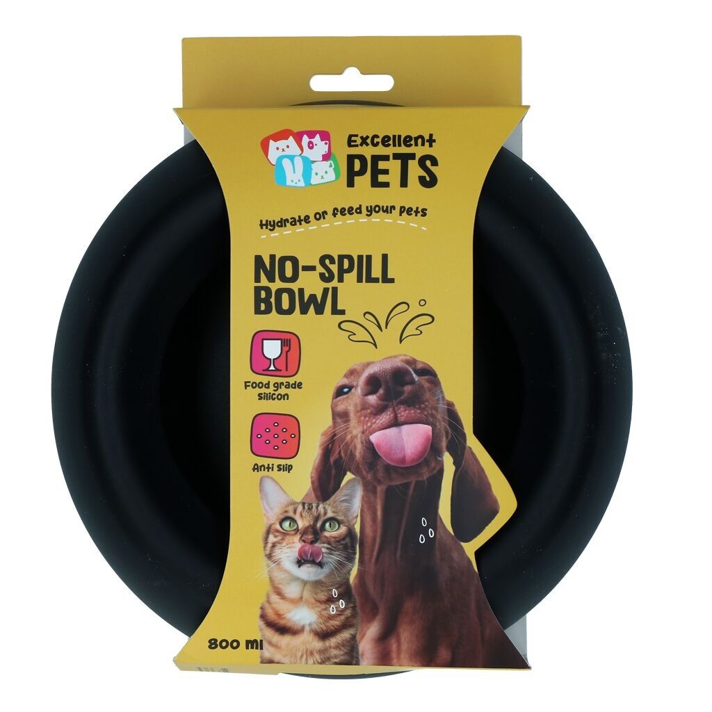Excellent Pets No-Spill Bowl 800ml Anthracite M