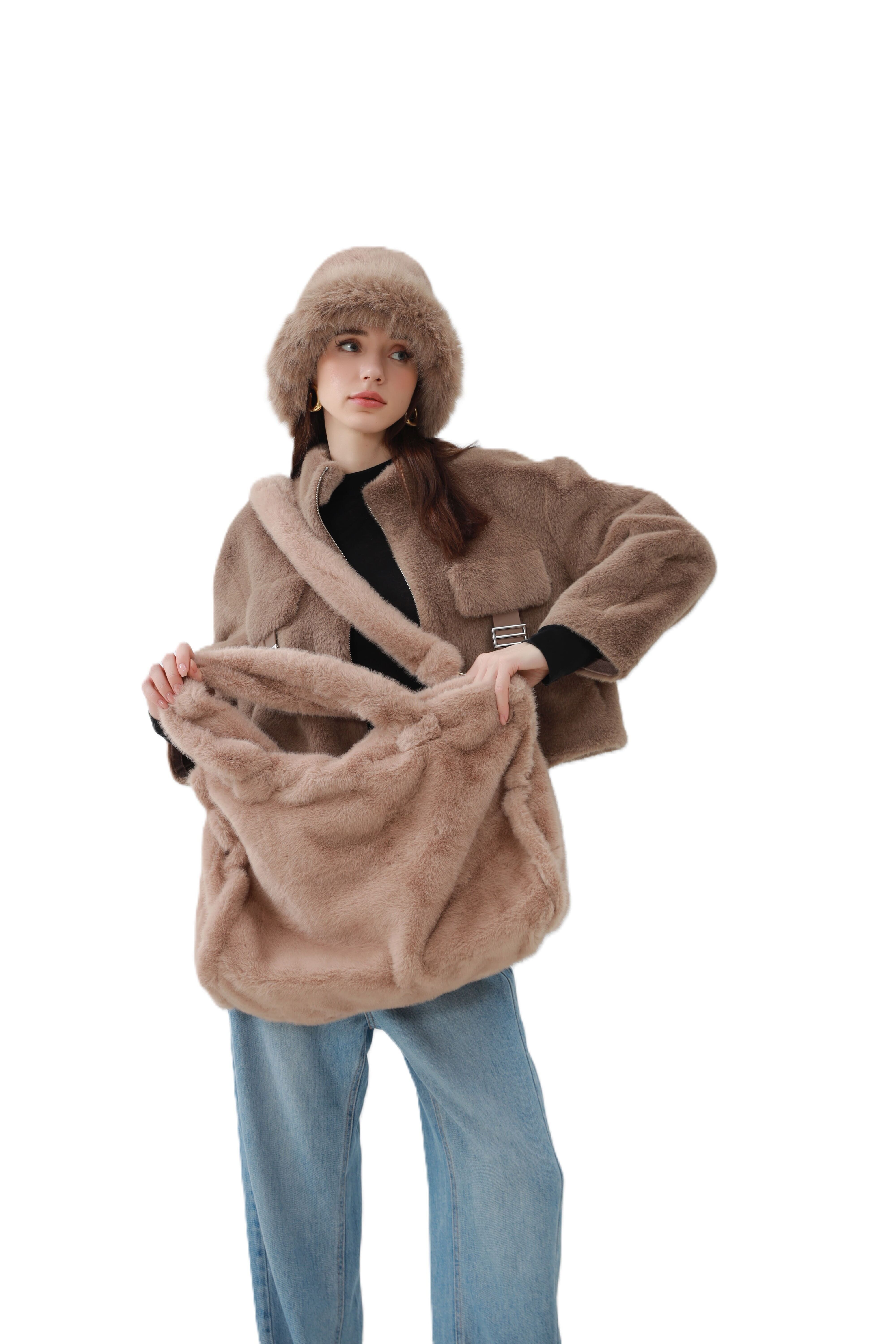 Sac tendance fausse fourrure