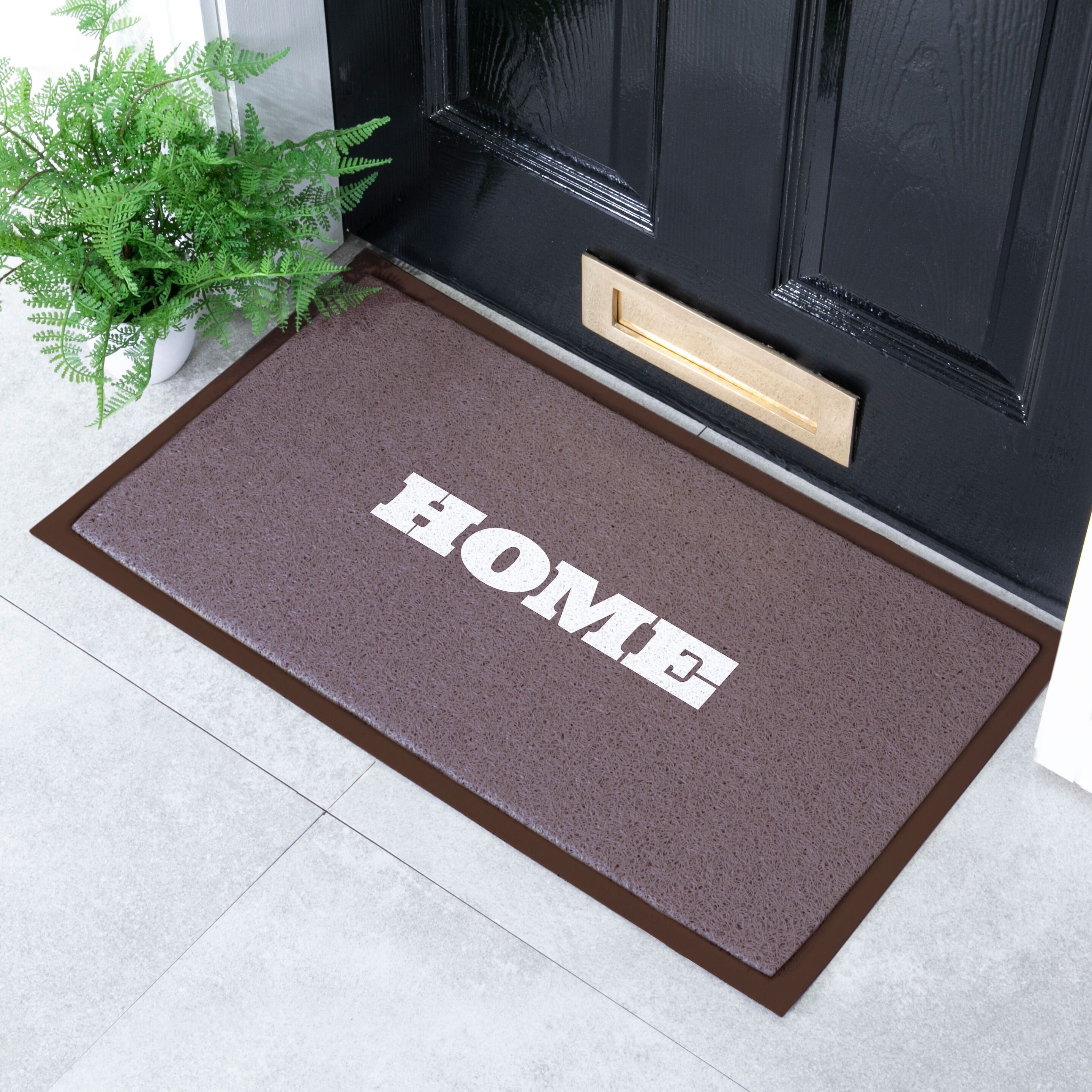 Home Chocolate Brown Indoor Outdoor Doormat (70 x 40cm)