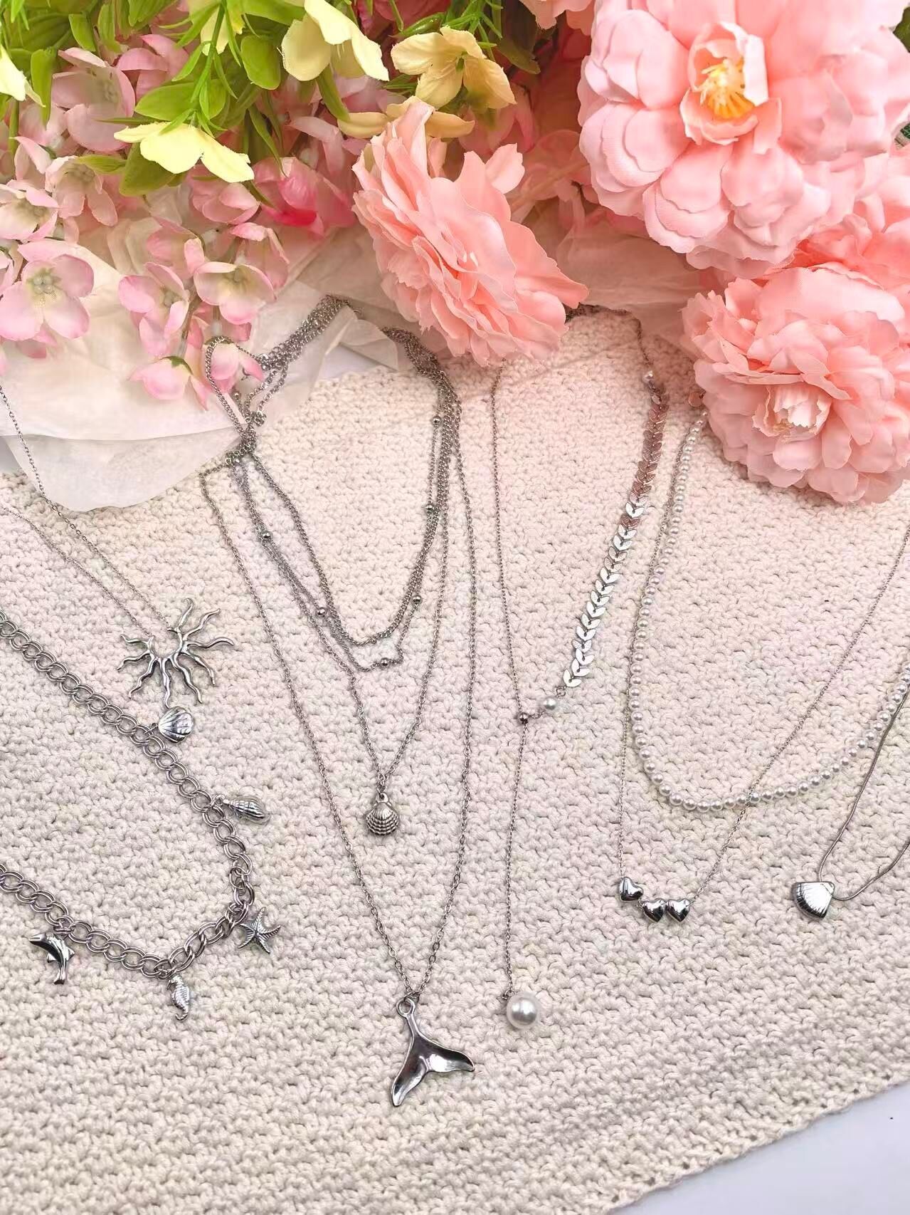 Set di 6 collane in acciaio inossidabile senza espositore SET218