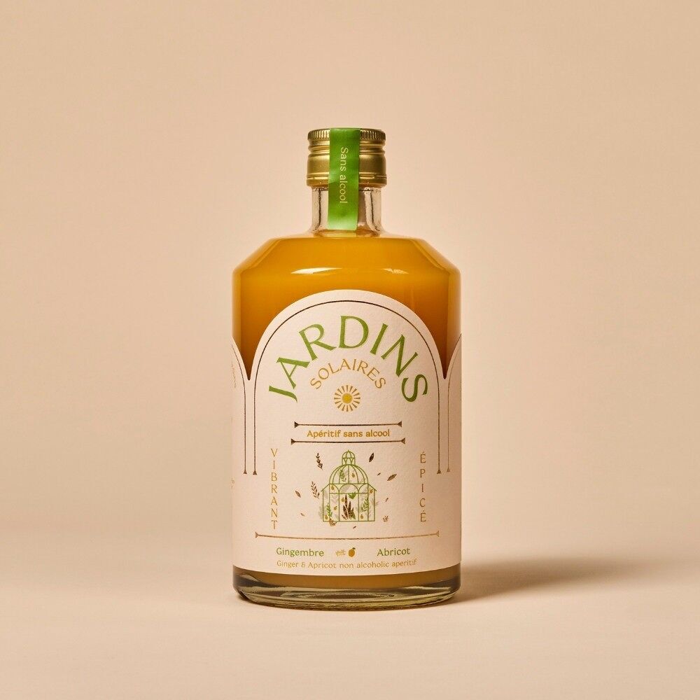 New - Alcohol-free Ginger & Apricot Aperitif - 70 cl - Organic and low in sugar