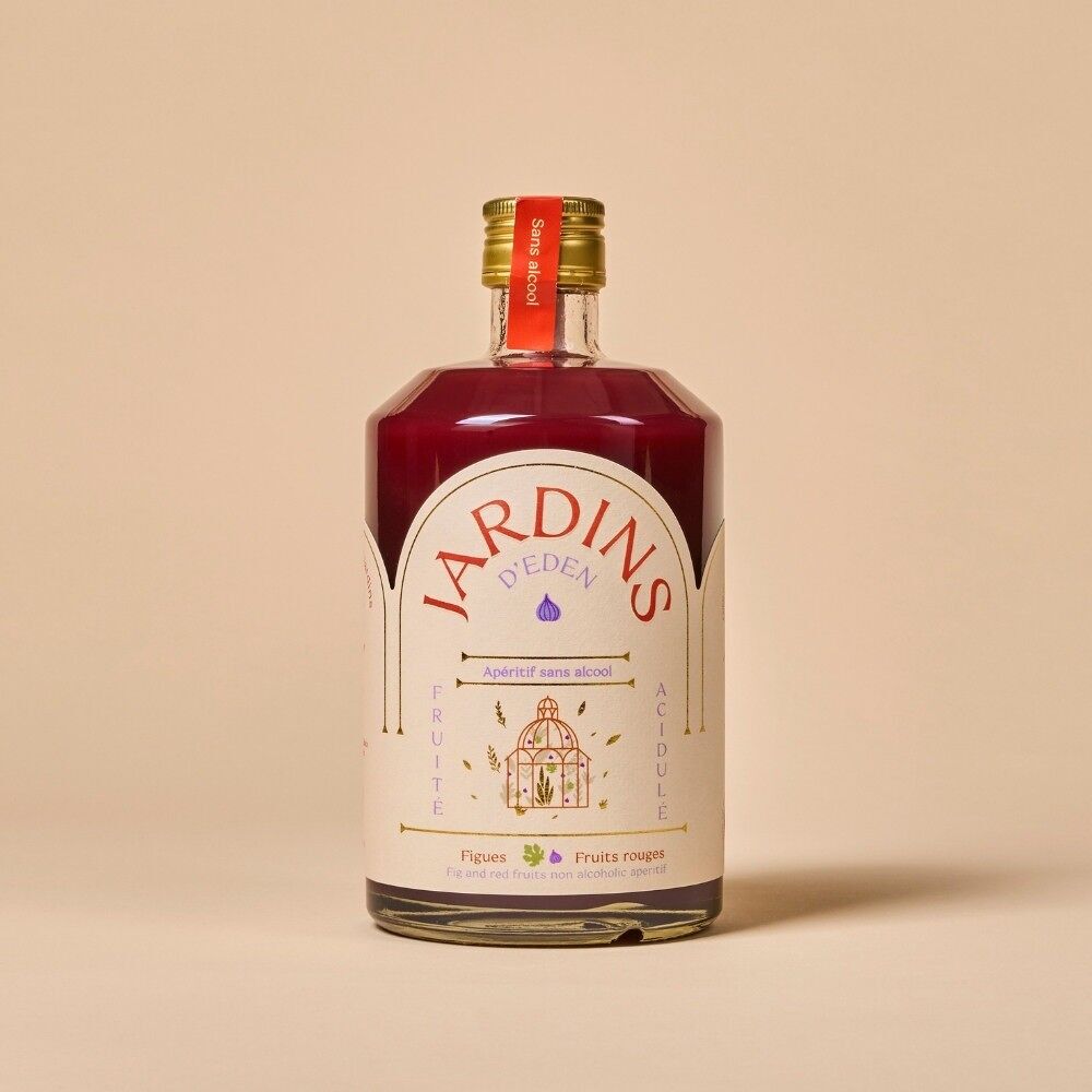 New - Alcohol-free aperitif Fig & Red Fruits - 70 cl - ORGANIC and low in sugar