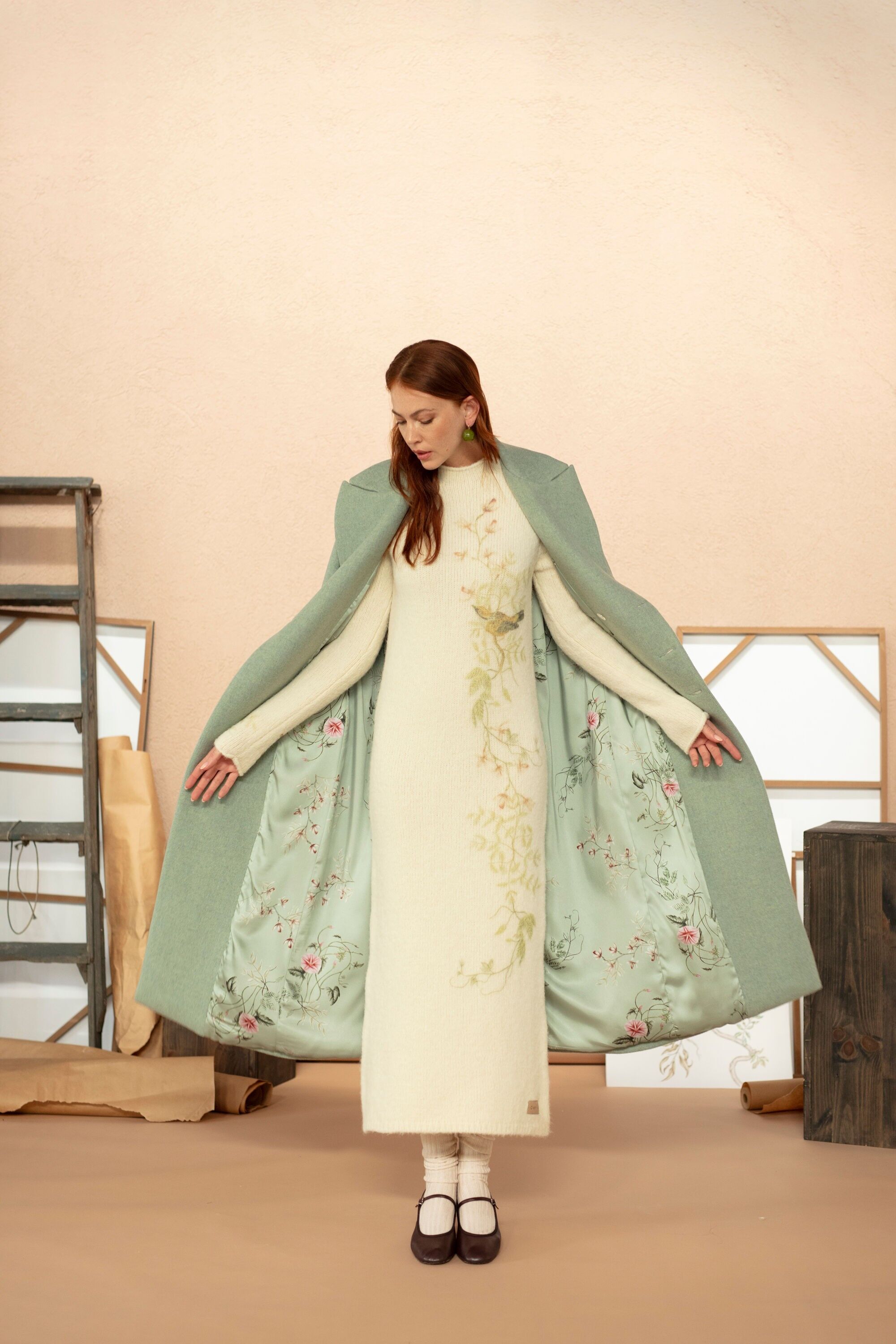 Abito in maglia Bird