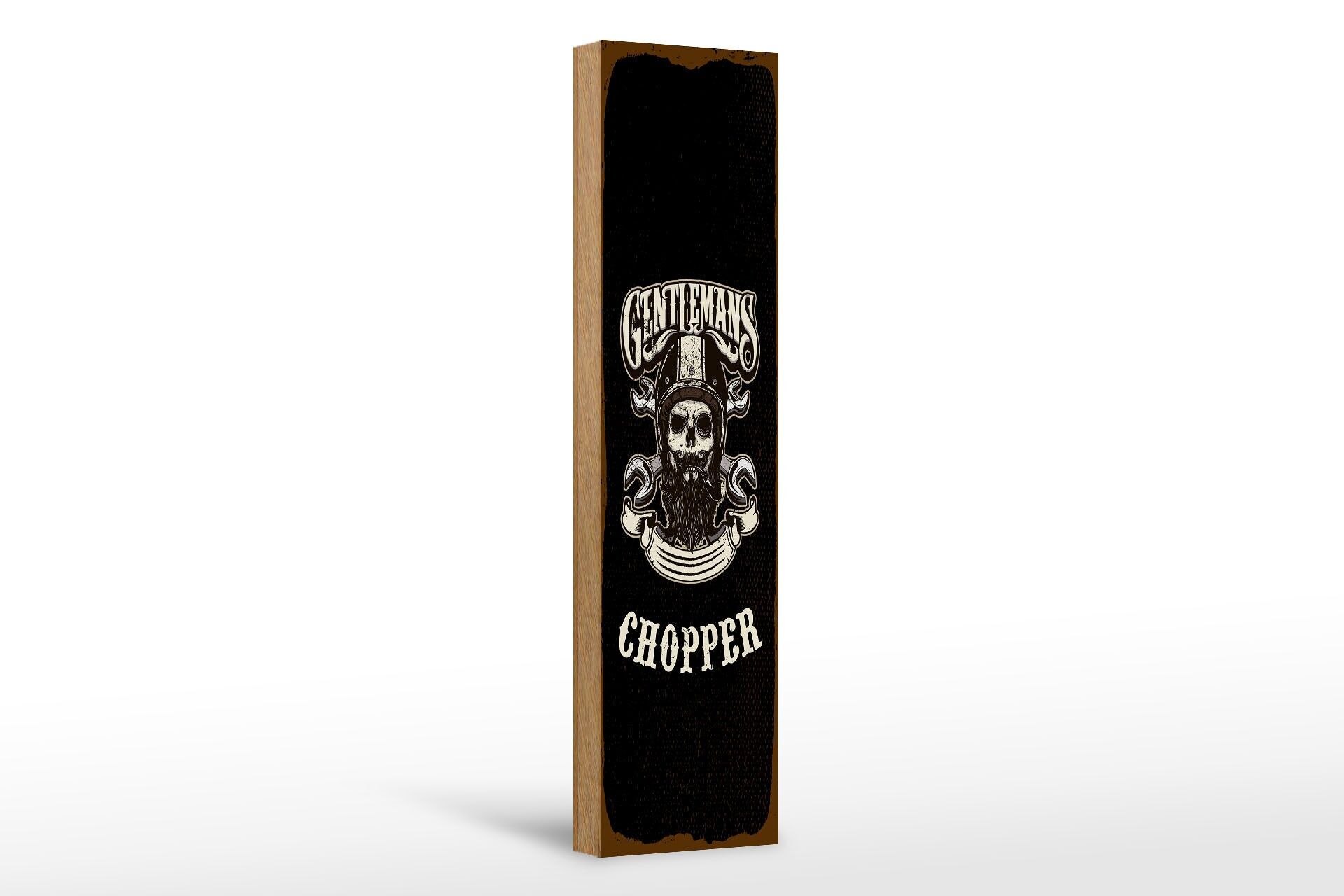 Insegna in legno, 46x10 cm, insegna Gentleman's Chopper Motorcycle