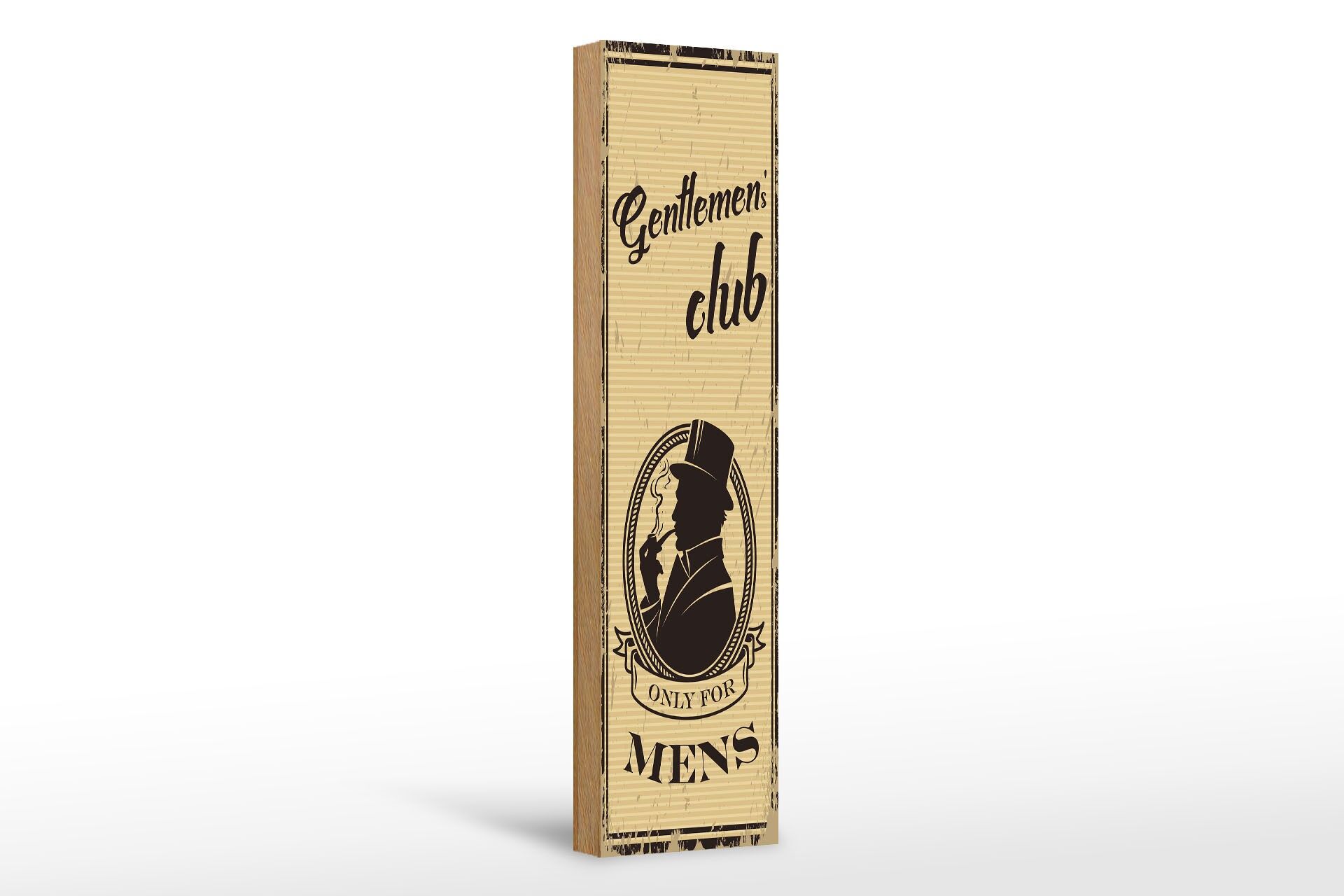 Insegna in legno, 46x10 cm, cartello "Gentlemen's Club solo per uomini"