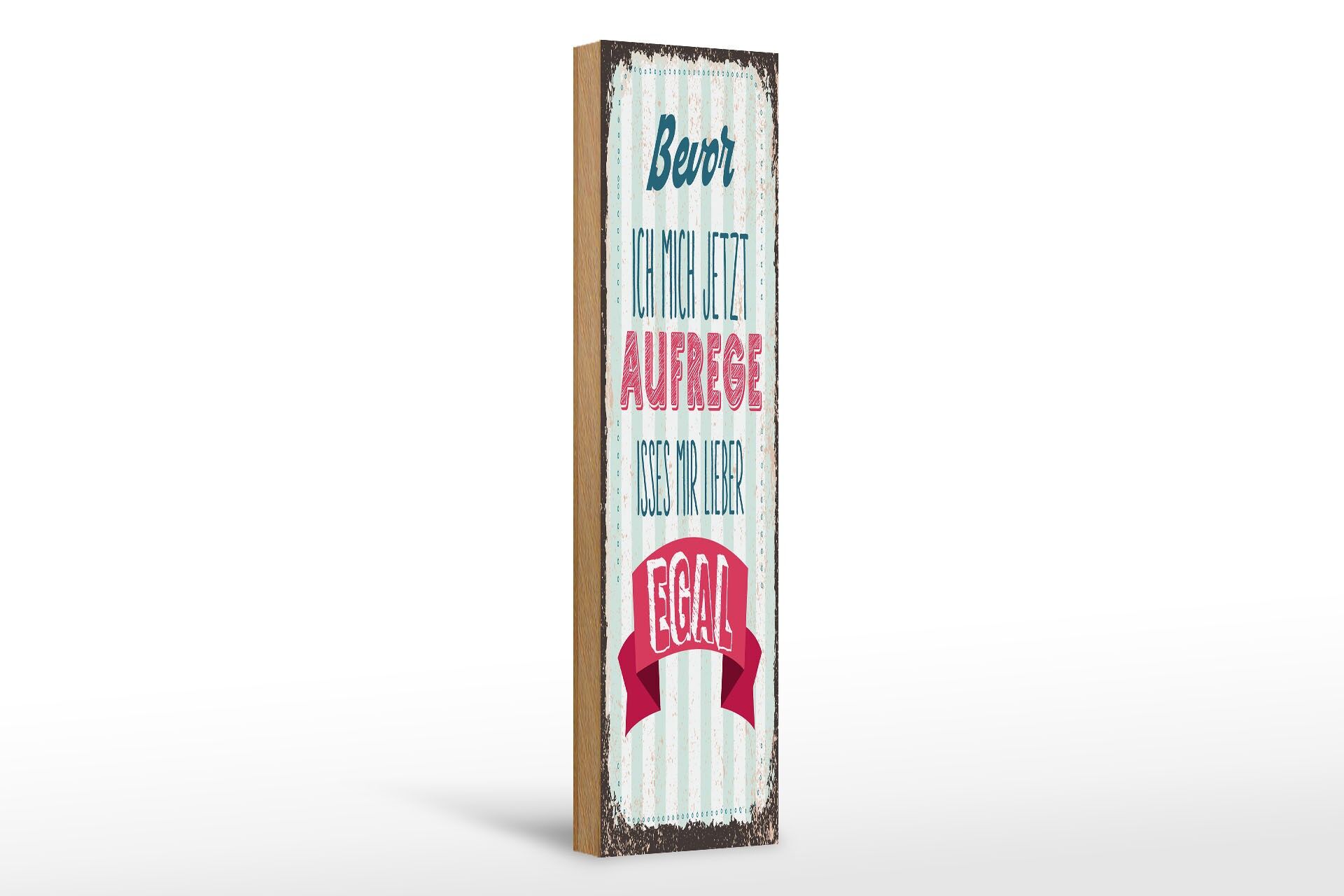 Cartello in legno con scritta, 46x10 cm. Prima che mi arrabbi, cartello decorativo.