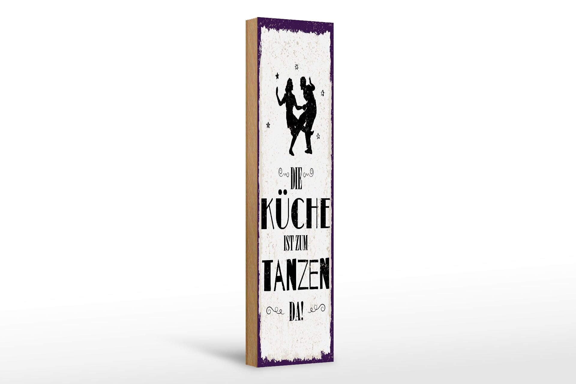 Cartello in legno con scritta 46x10 cm: La cucina è per ballare. Cartello decorativo