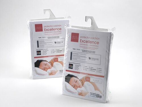Protector de Colchón "Excellence" 100% TENCELⓇ Impermeable y Transpirable de 75x190x10cm