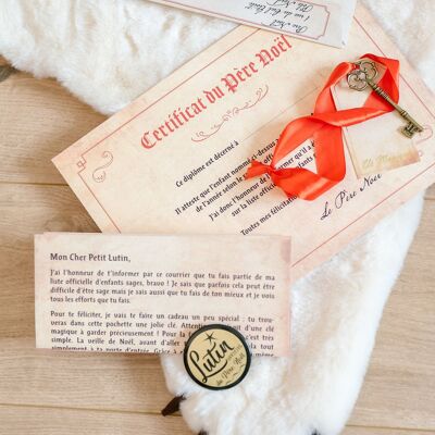 ★ Kit de llaves mágicas de Papá Noel y el certificado para niños buenos