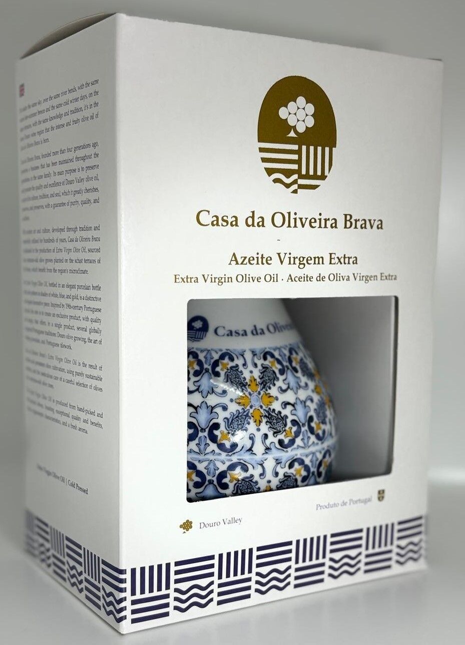 Bottiglia in porcellana con olio extravergine di oliva - 500 ml