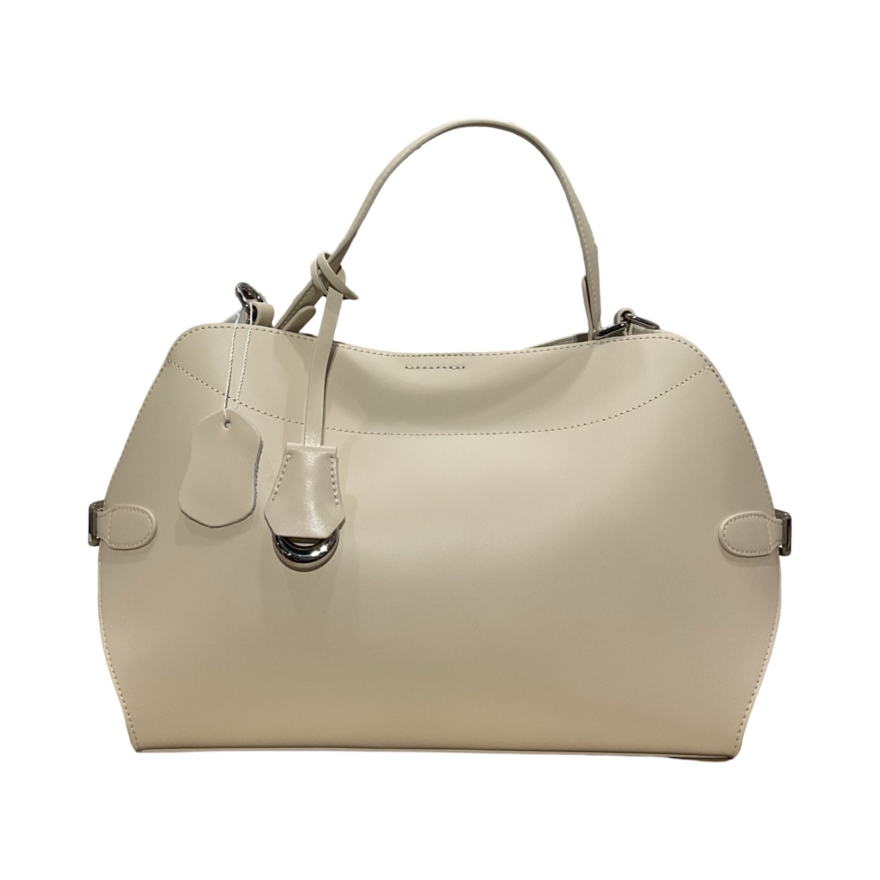 BORSA A MANO IN PELLE DI VACCHETTA INES