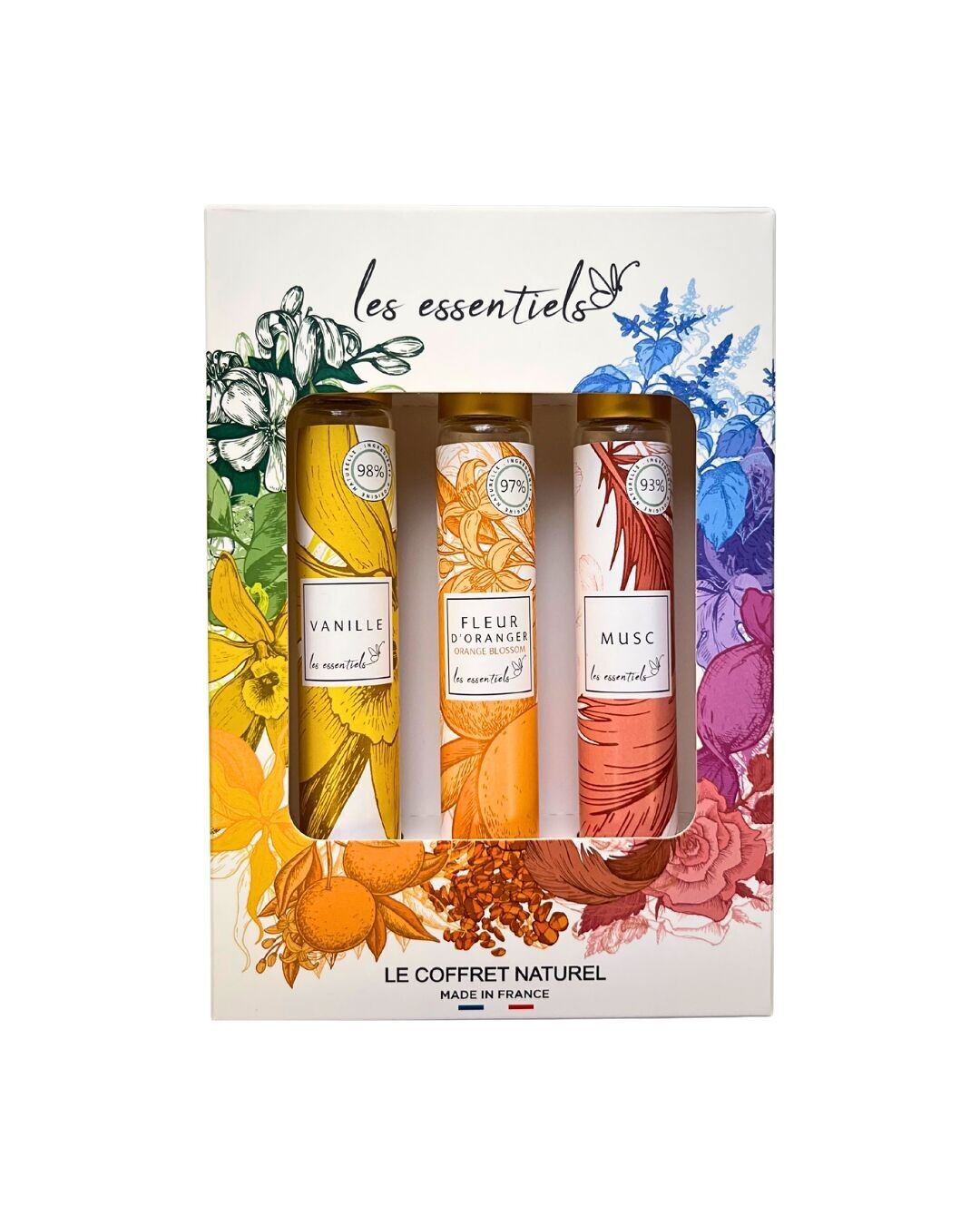 Coffret parfums trio 30ml - Les essentiels - Vanille/ Fleur d'Oranger / Musc