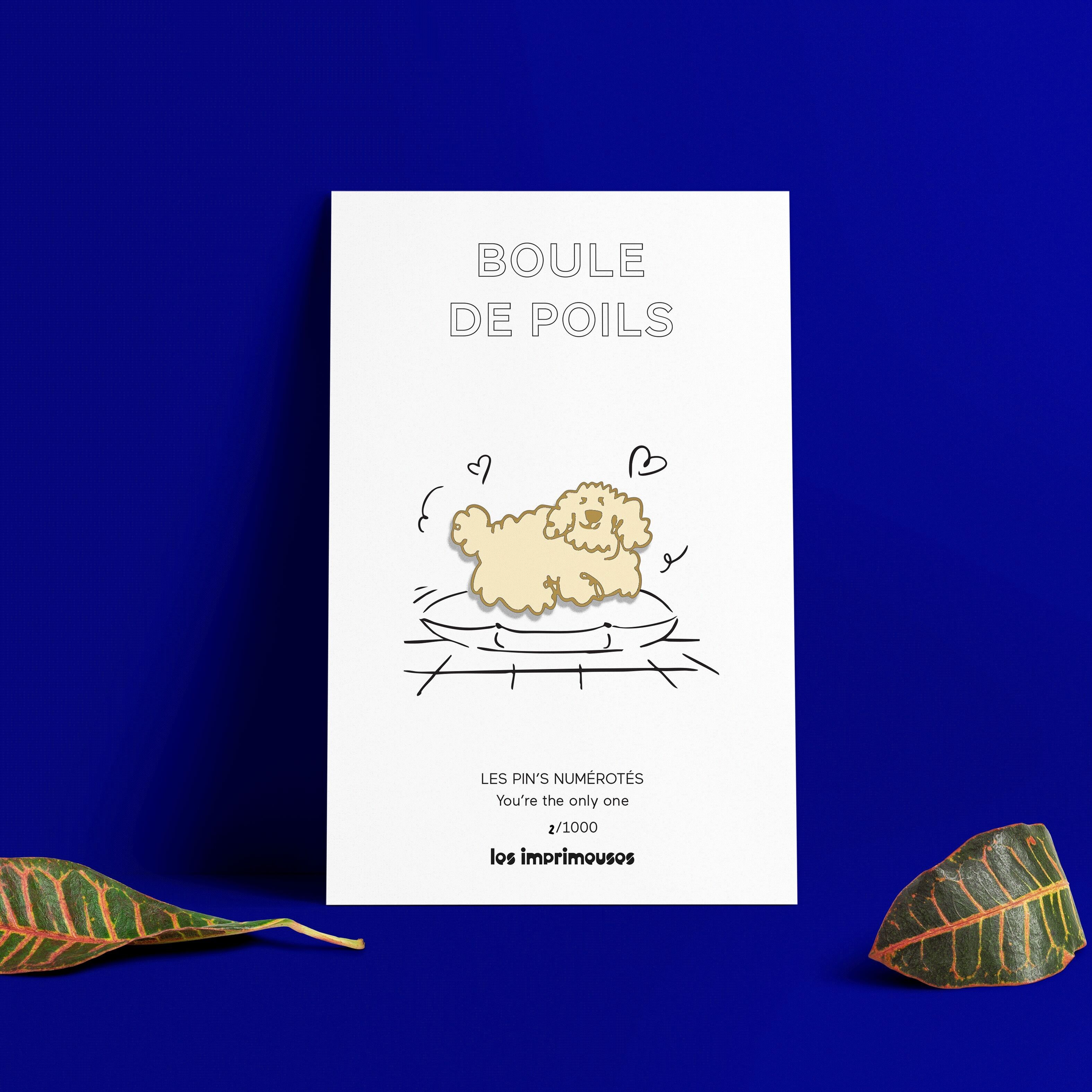 Spilla a forma di palla di pelo – Cane carino e soffice – Edizione limitata Les Imprimeuses Paris