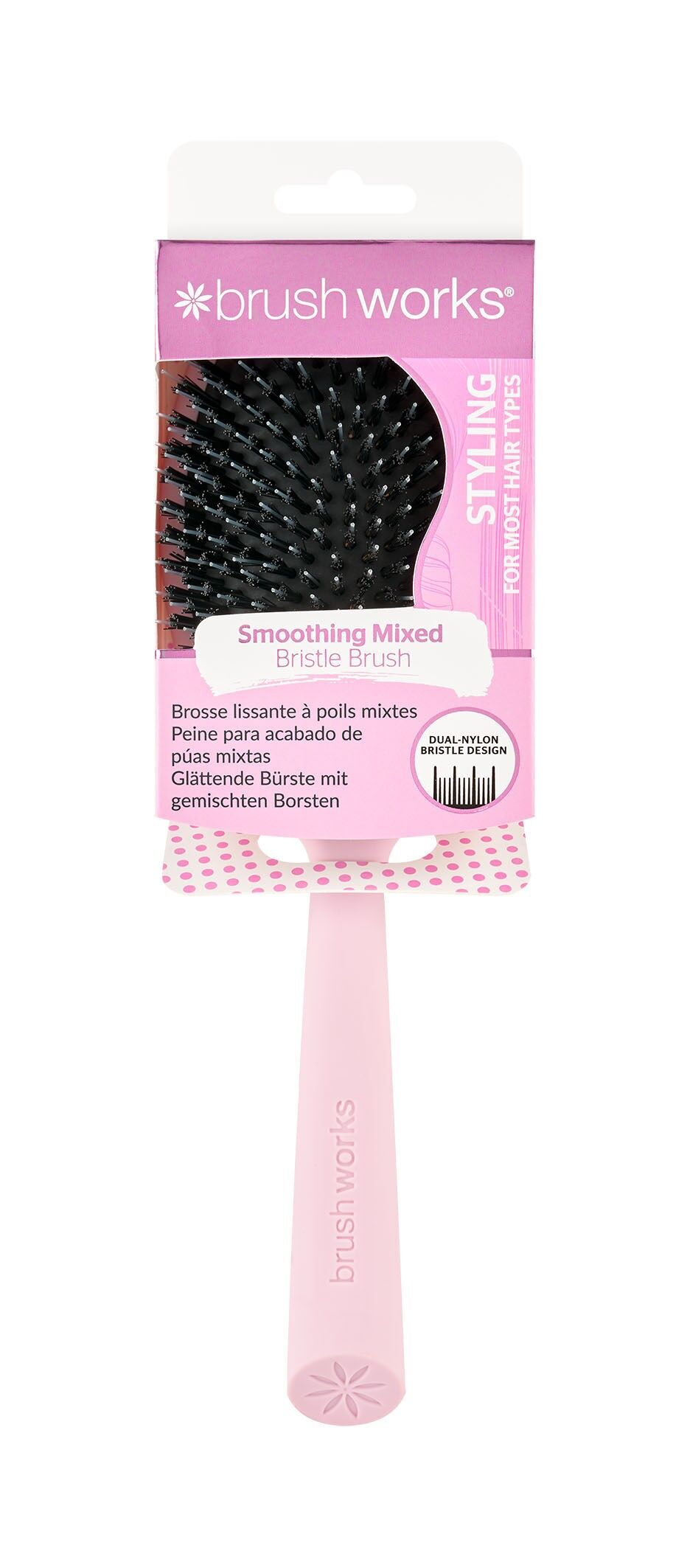 Pennello per capelli a setole miste Brushworks Smoothing