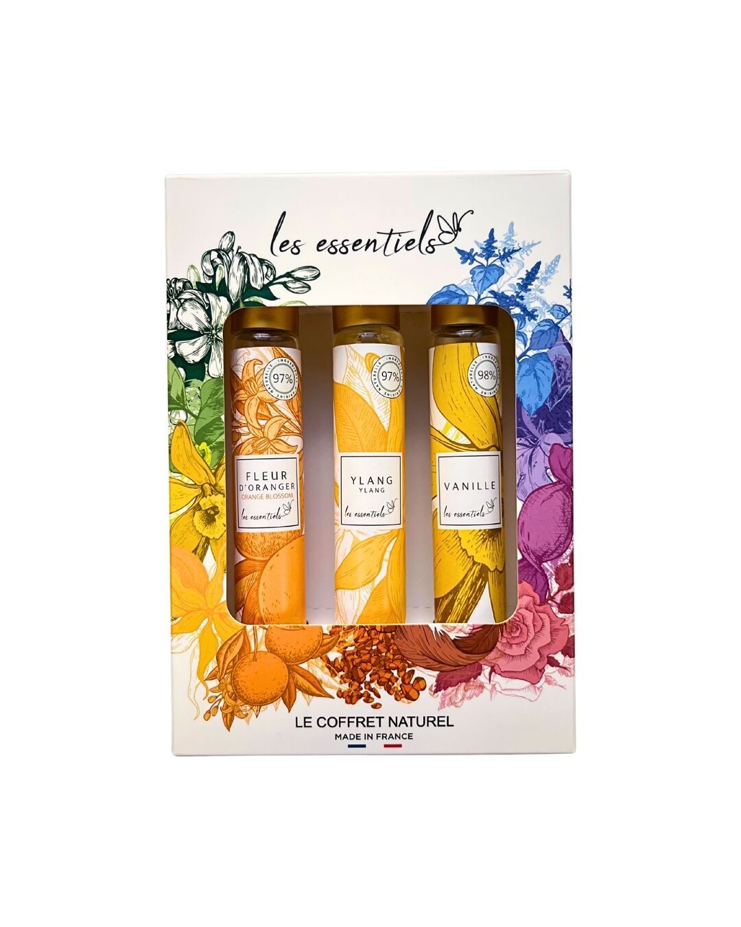 Coffret parfums trio 30ml - Les Essentiels - Vanille/ Ylang/ Fleur d'Oranger