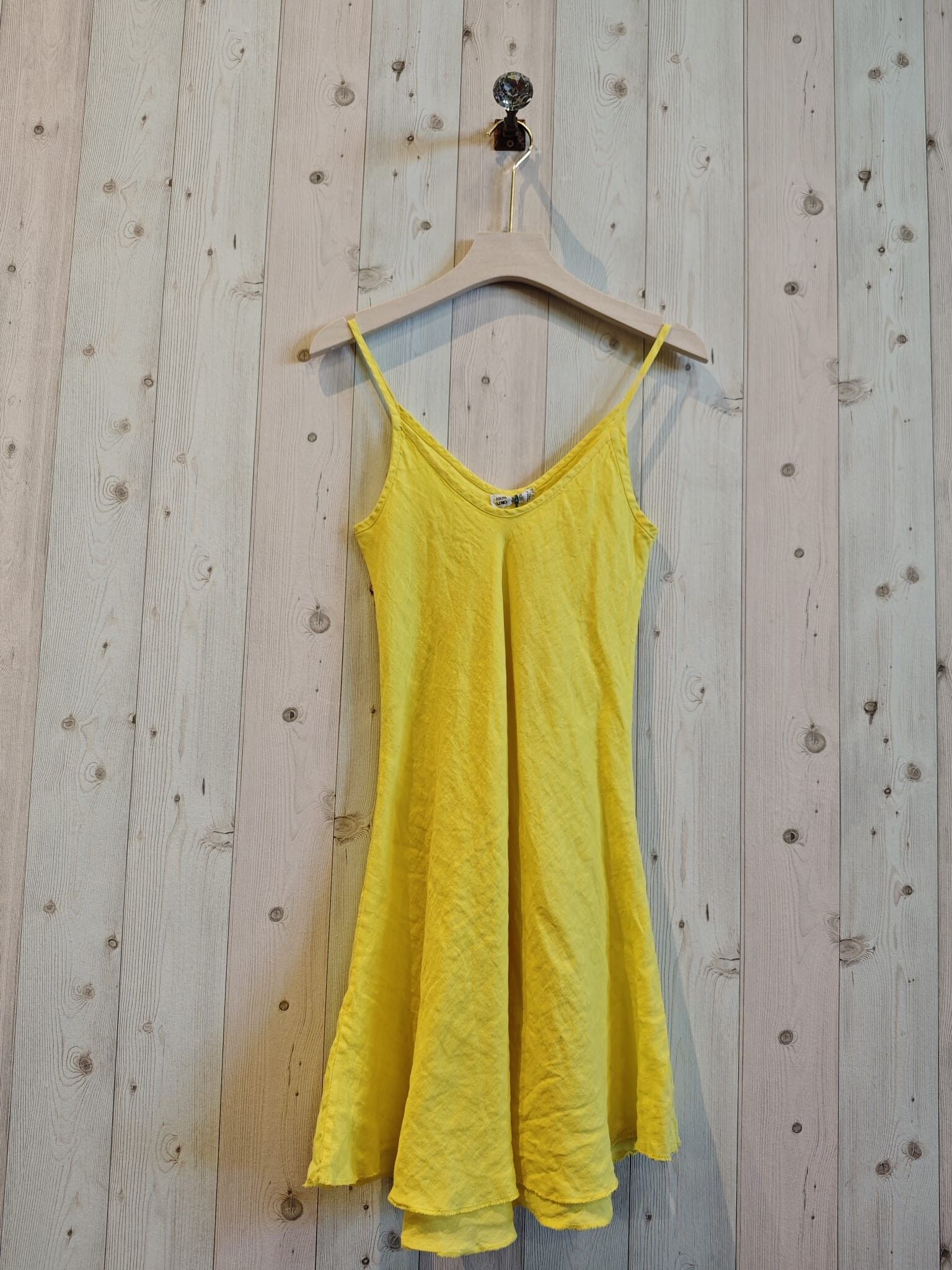 REF33220 VESTIDO TIRANTE  GLOBO LINOS 100%