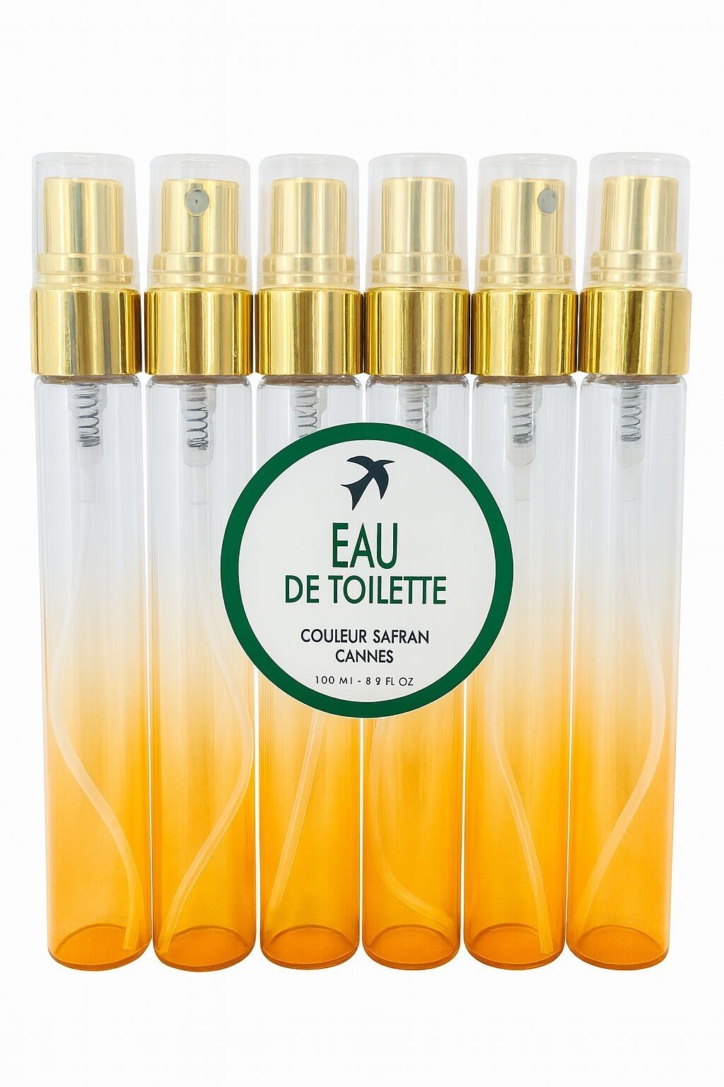 Muestras de 10 ml de Eau de Toilette vendidas individualmente.