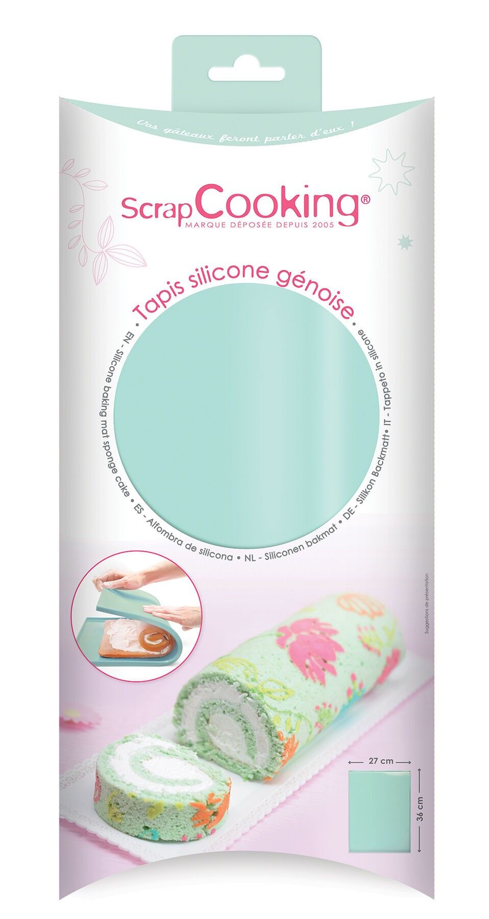 Tapete de silicona para bizcocho 27x36 cm