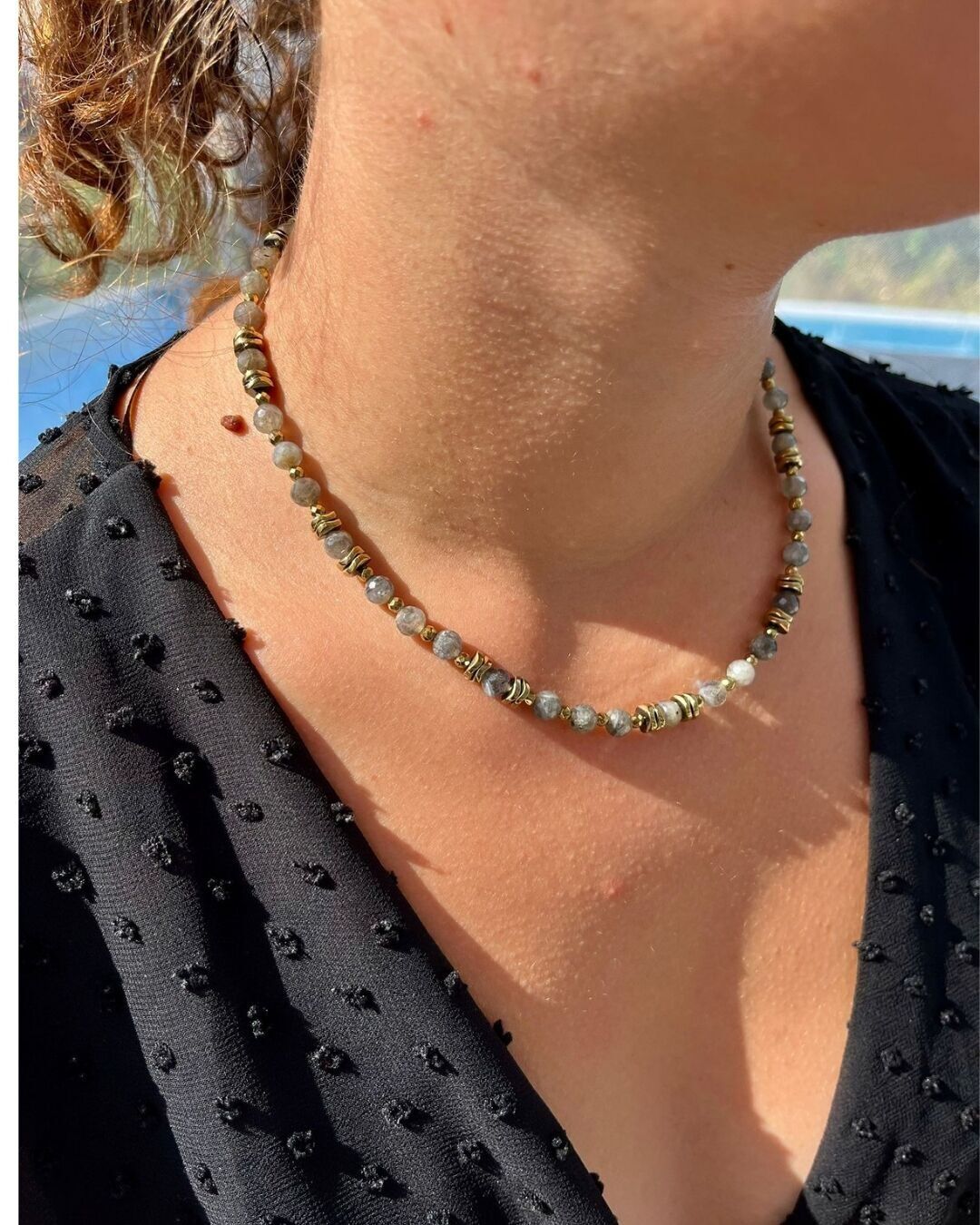 Cornelius Necklace with Labradorite and Golden Hematite