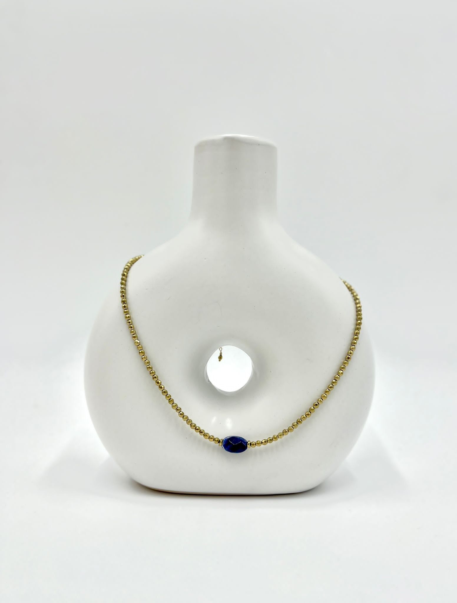 PAMINA Sodalite and Hematite Necklace
