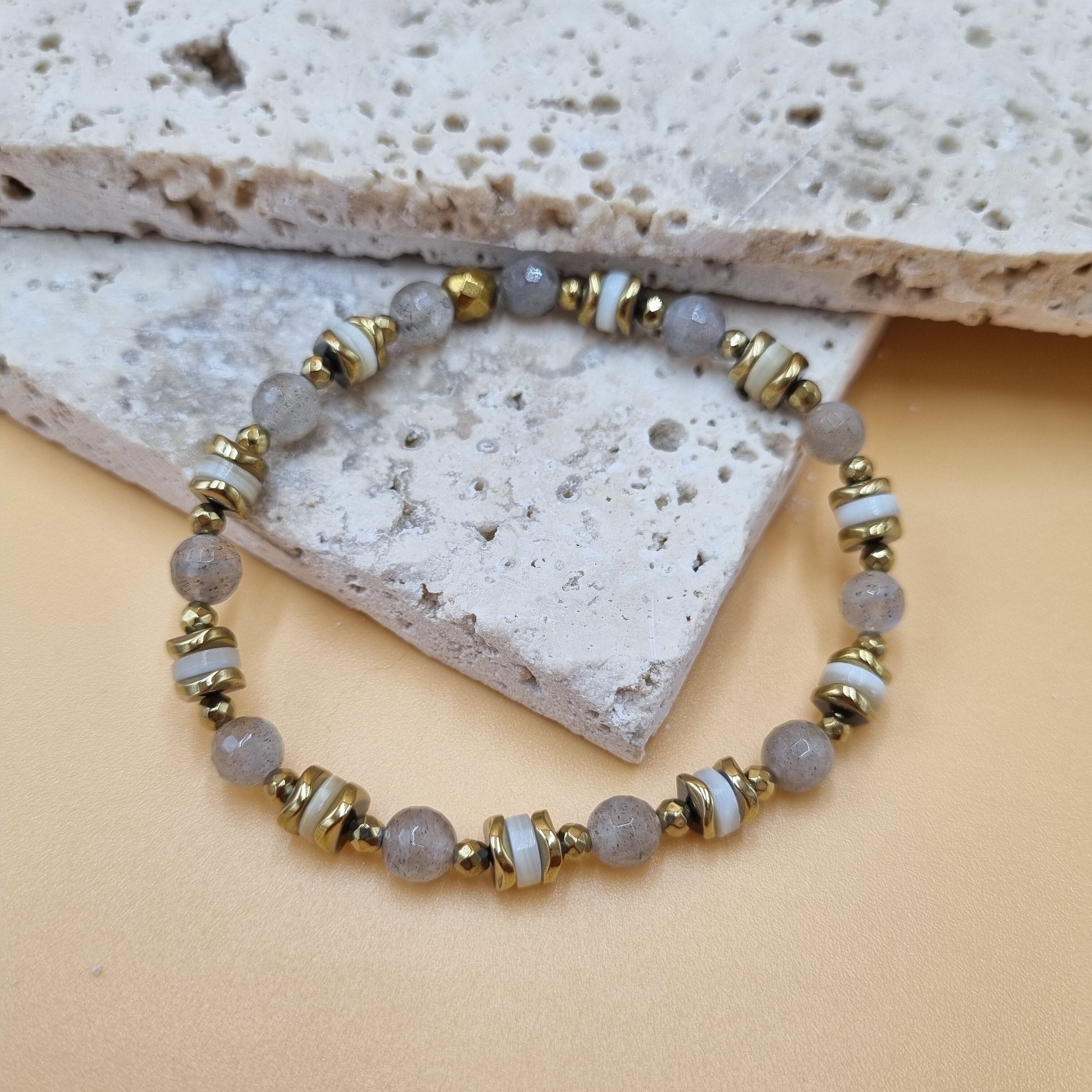 Doreen Labradorite and Hematite Bracelet