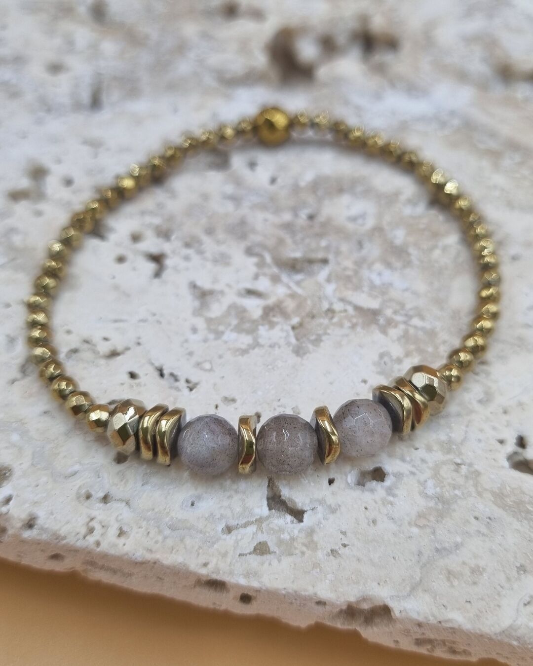 Cordelia Bracelet with Labradorite and Golden Hematite