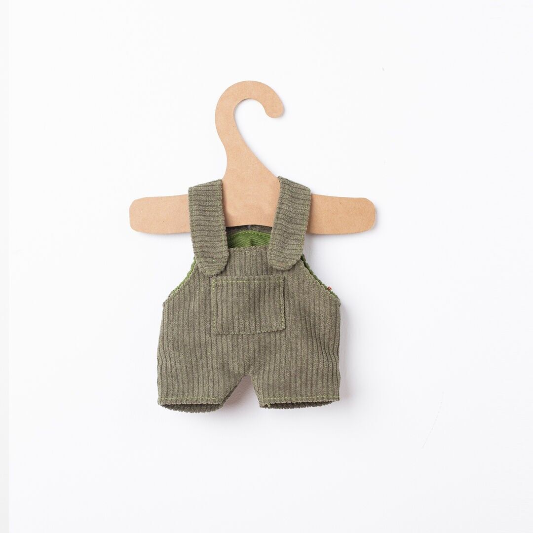 Toy Fashion - Tuta in velluto a coste verde per animali di peluche