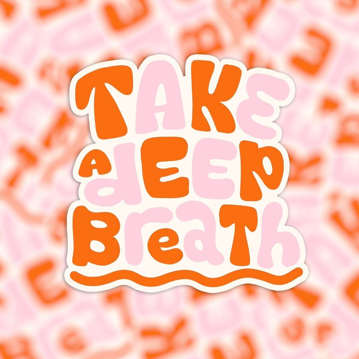 Vinylaufkleber – Tief durchatmen – Motivationszitat