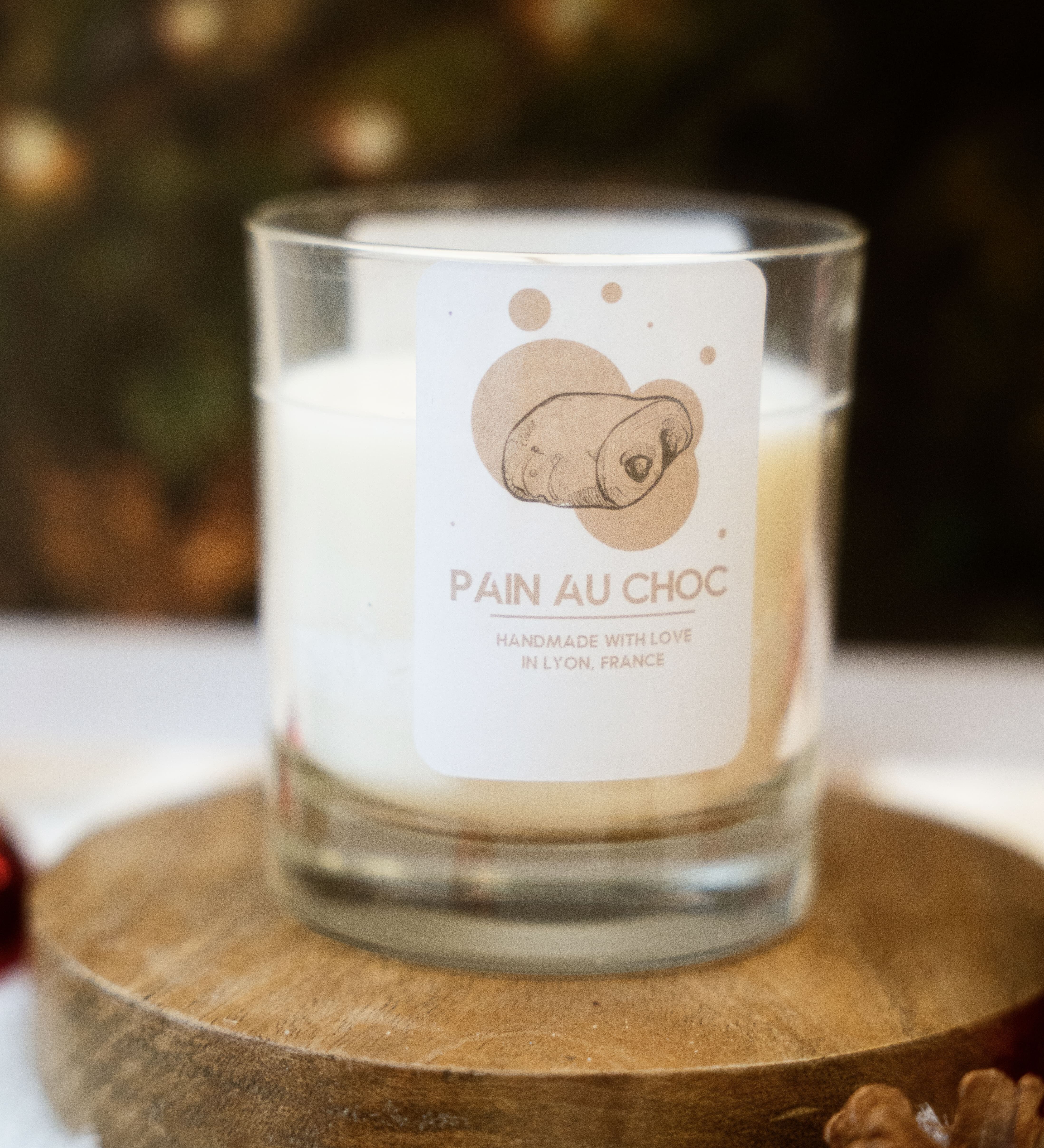 Vela de croissant de chocolate