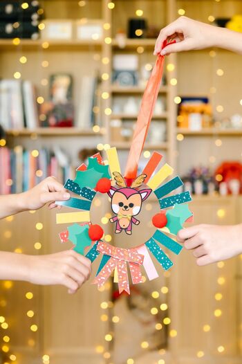 ★ Kit de loisirs créatifs pour enfants | Fabriquer sa couronne de Noël 1